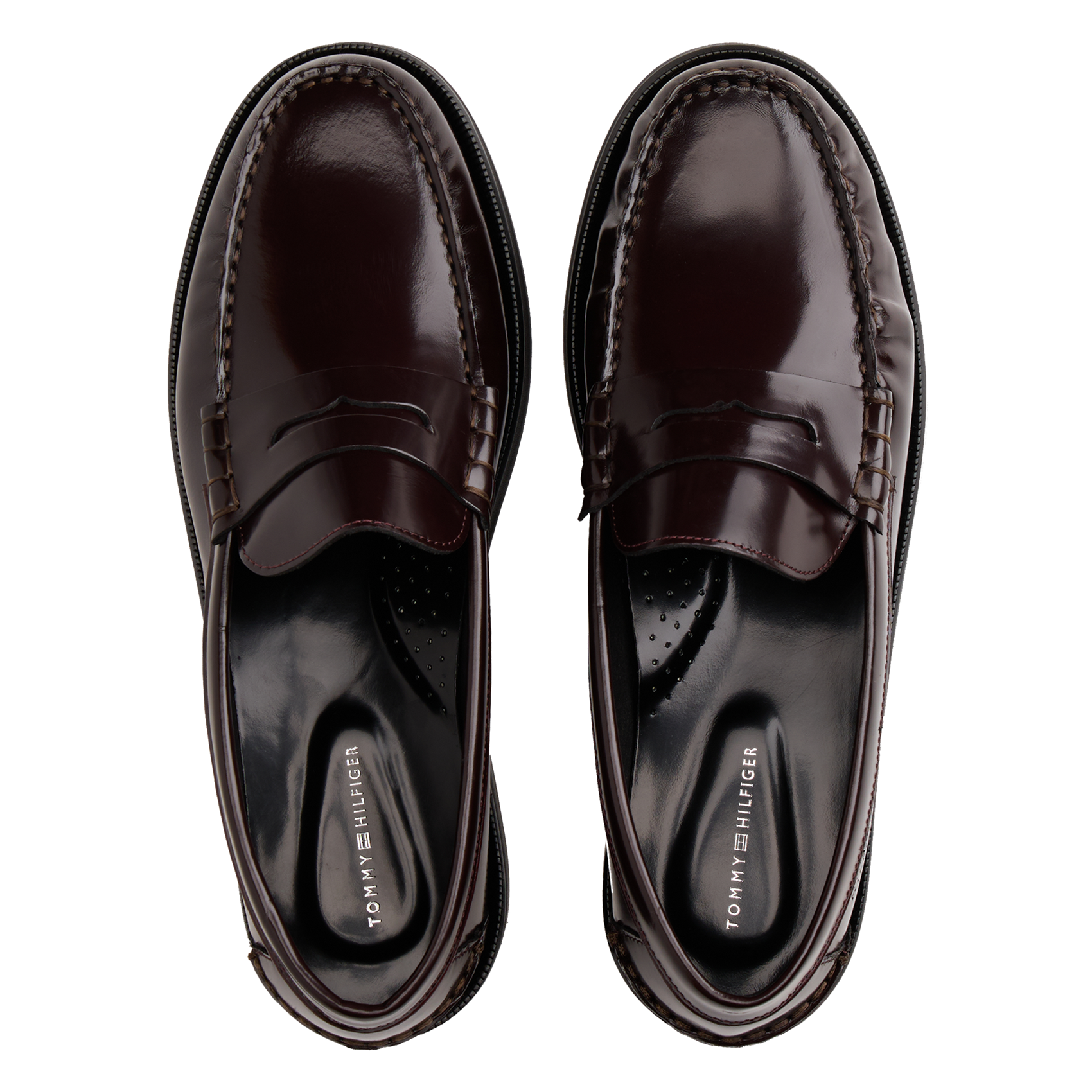 Mocassins en cuir vernis TOMMY HILFIGER Marron