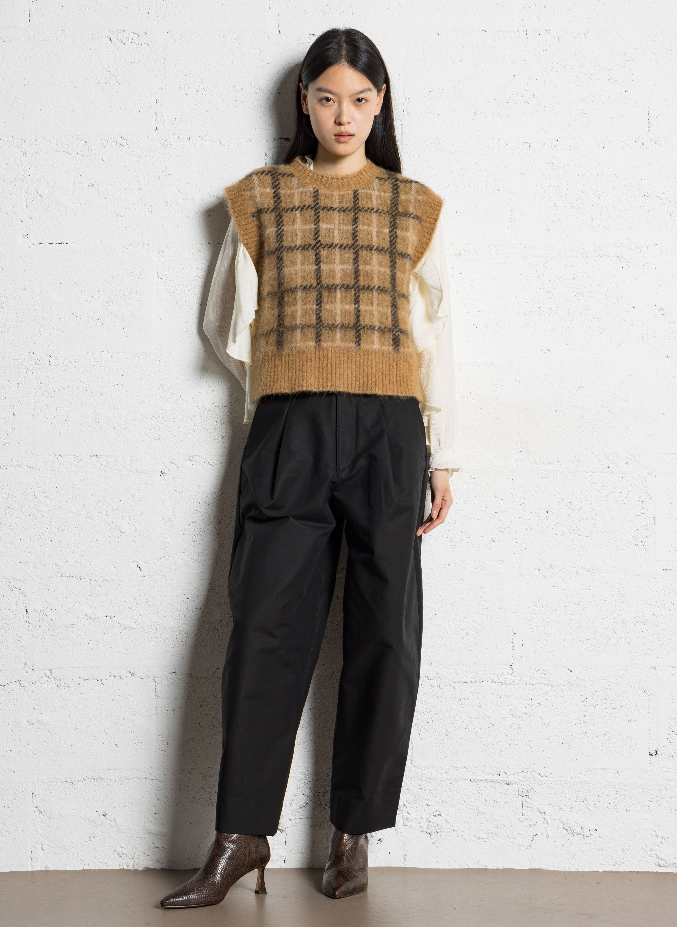 Bottines en cuir imprimé BOBBIES Marron