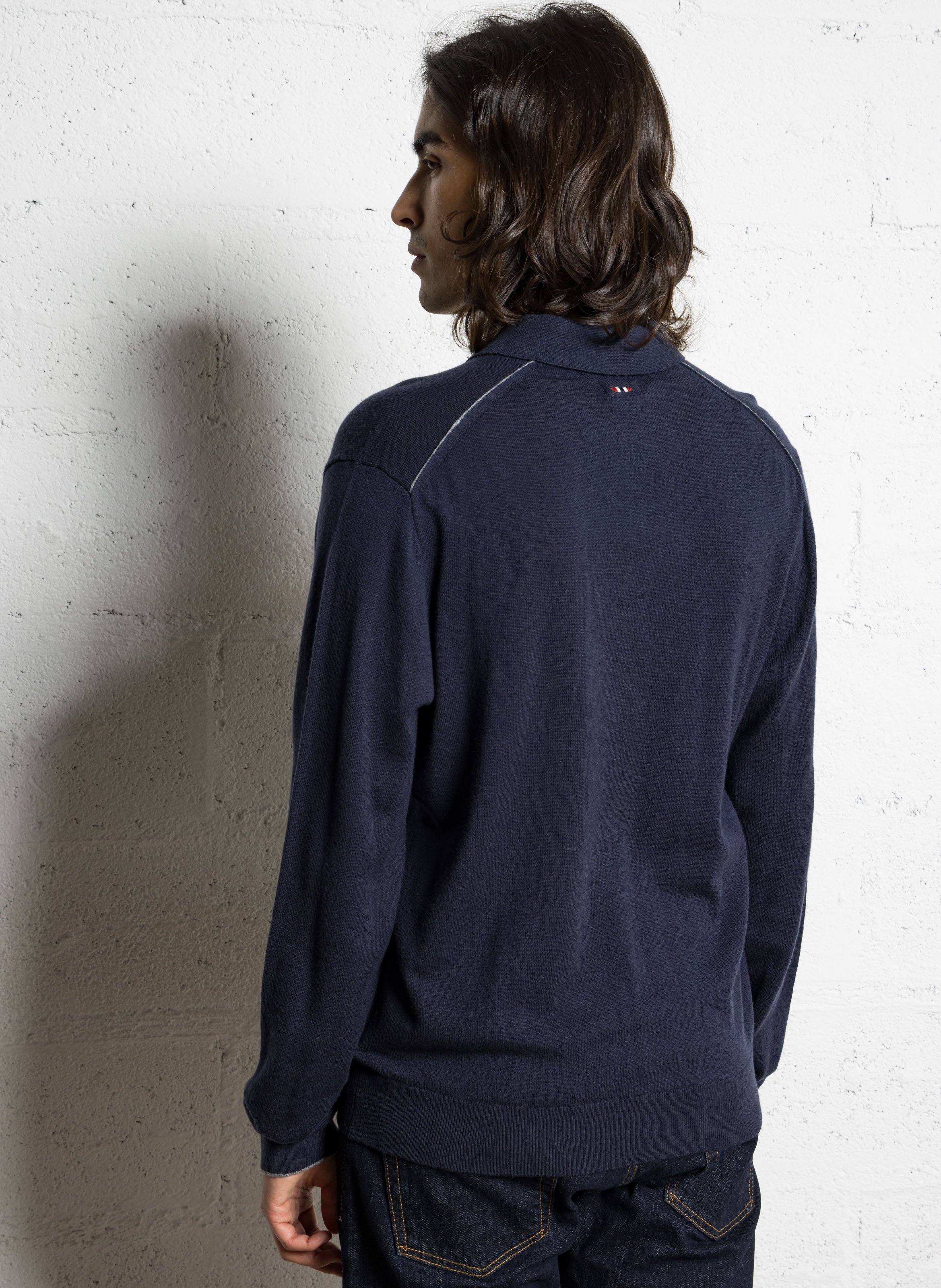 Polo manches longues en laine NAPAPIJRI Bleu