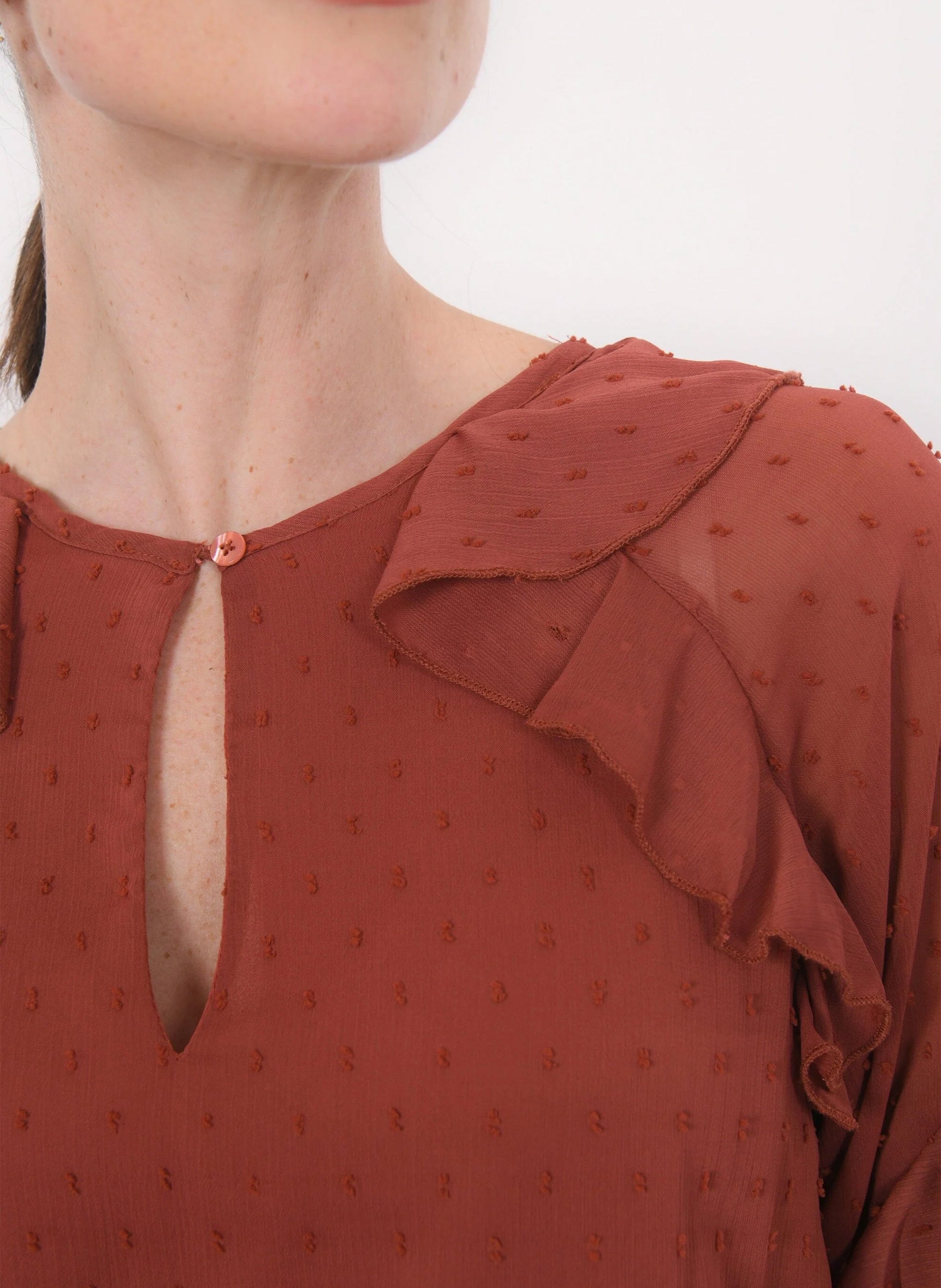 Korte jurk met ronde hals KOOKAI Rood