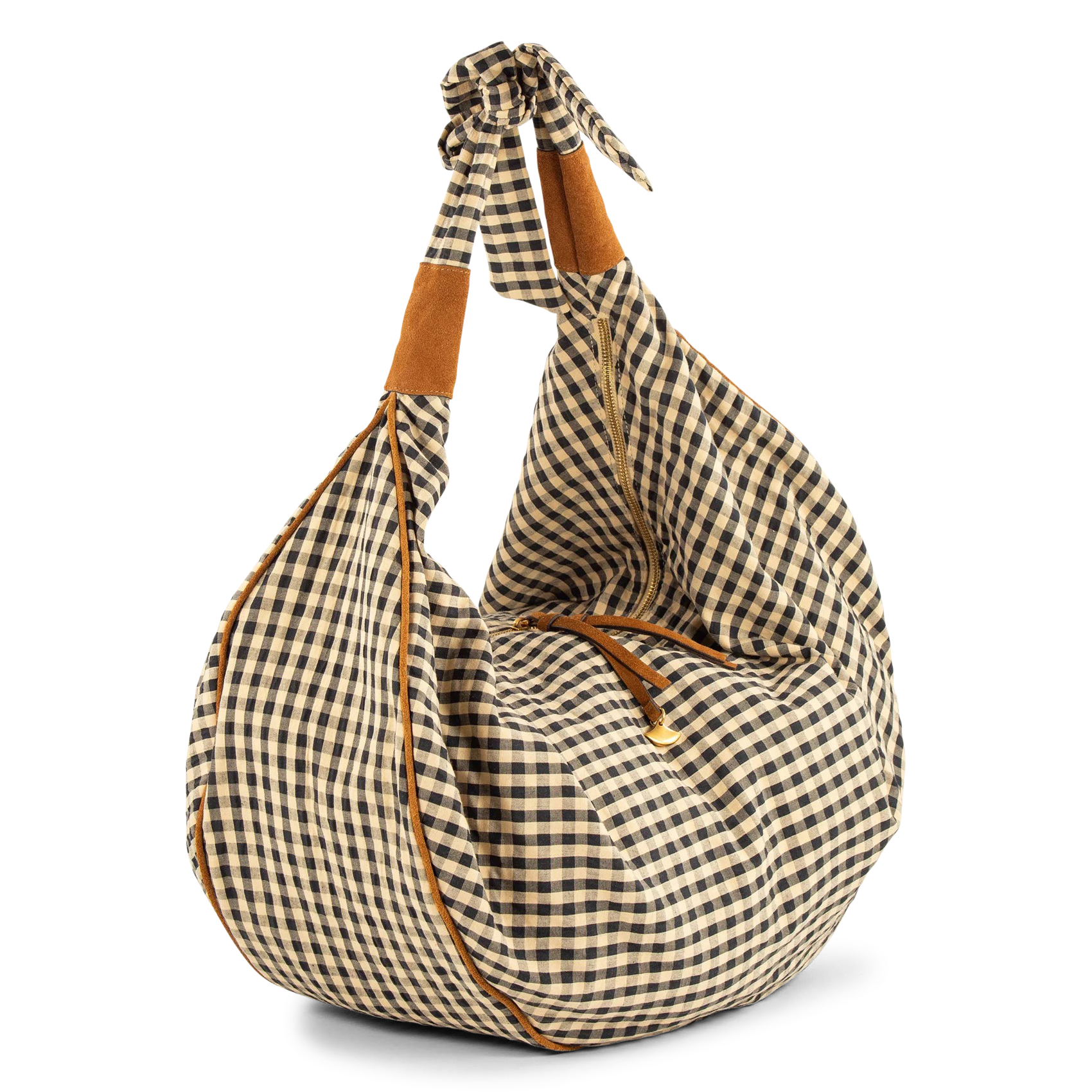 Tasche mit Schulterriemen aus Baumwolle und Leder SESSUN Beige