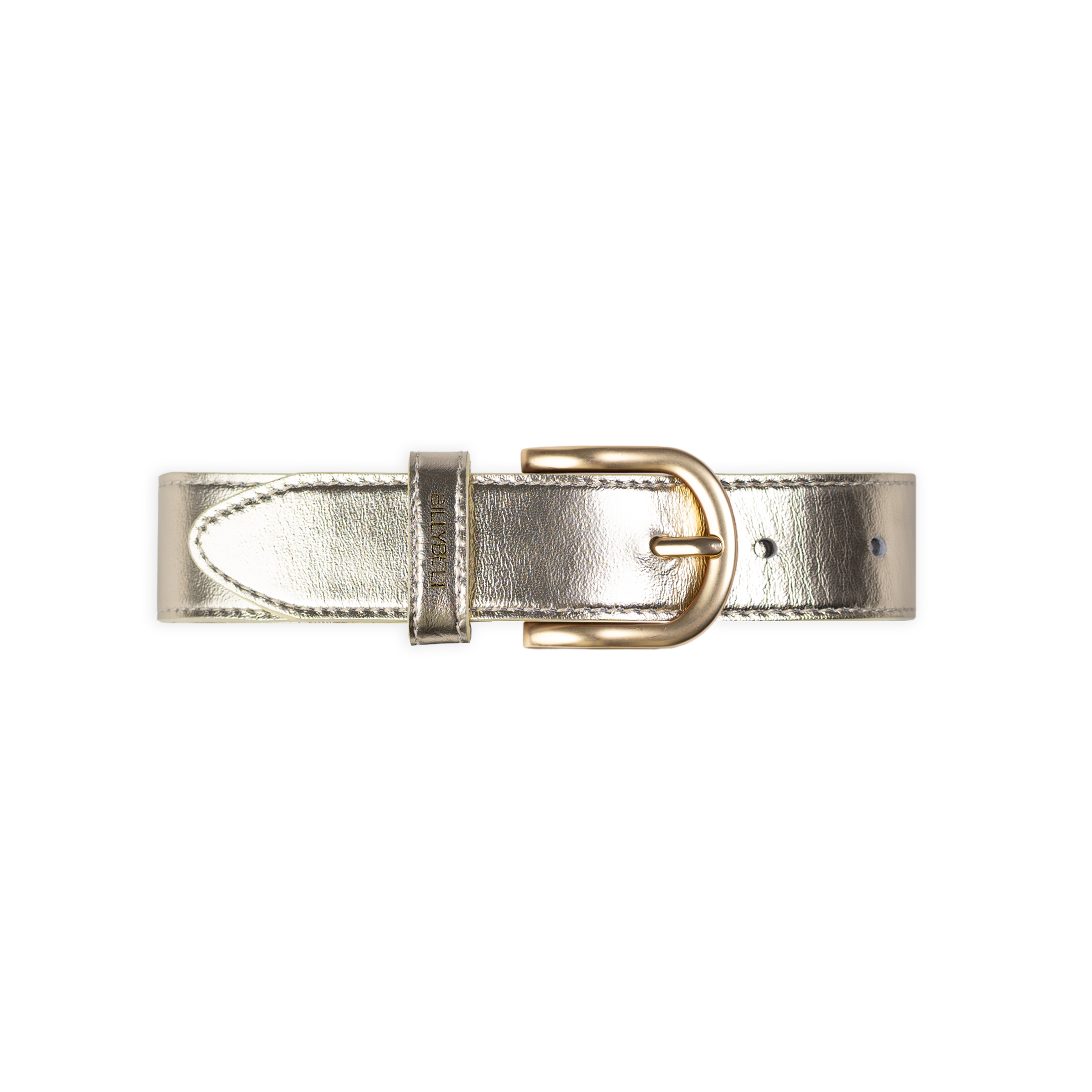 Leather belt plain BILLYBELT Golden