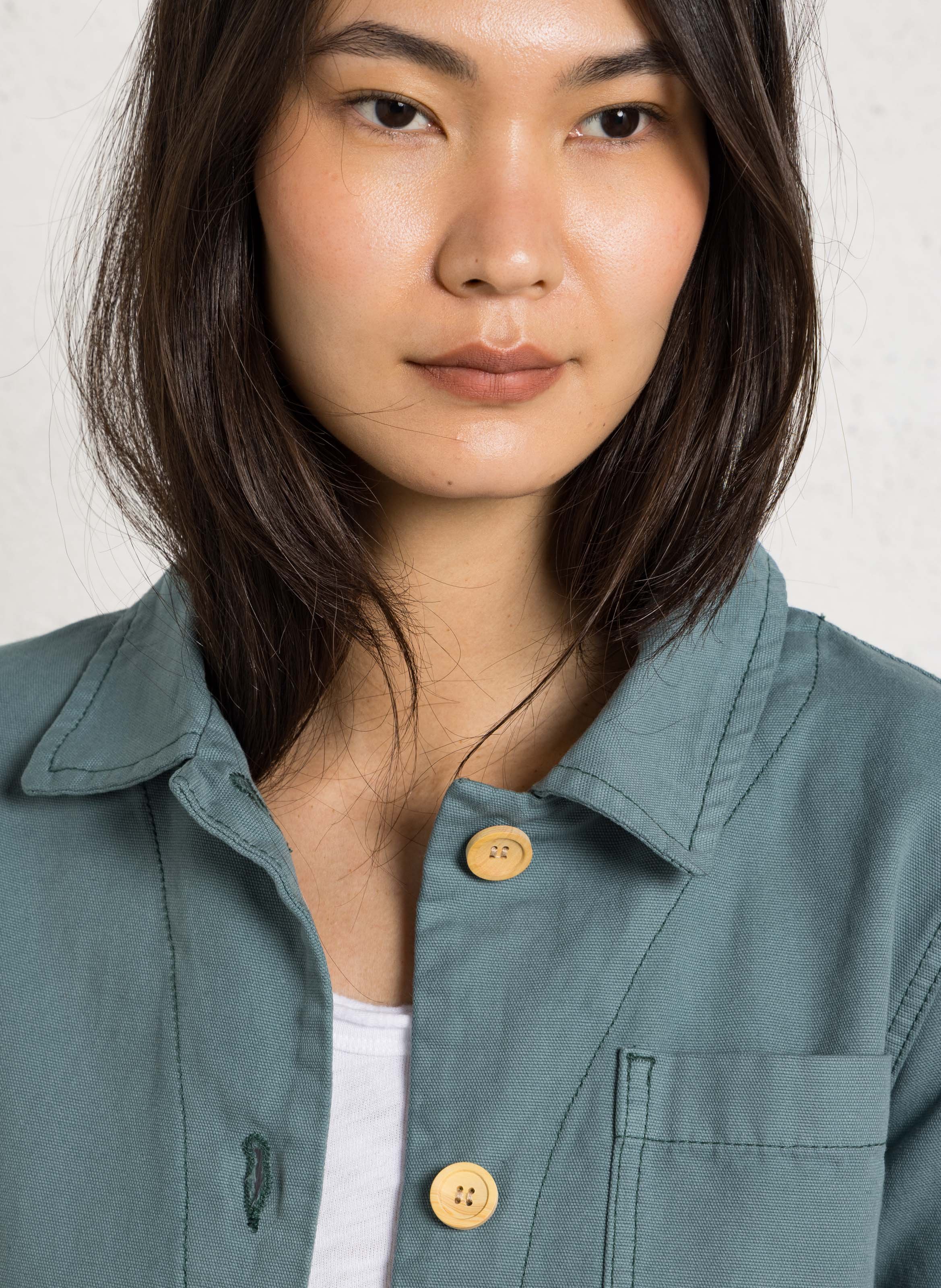 Anglerjacke mit Holzknöpfen ARMOR LUX Grun