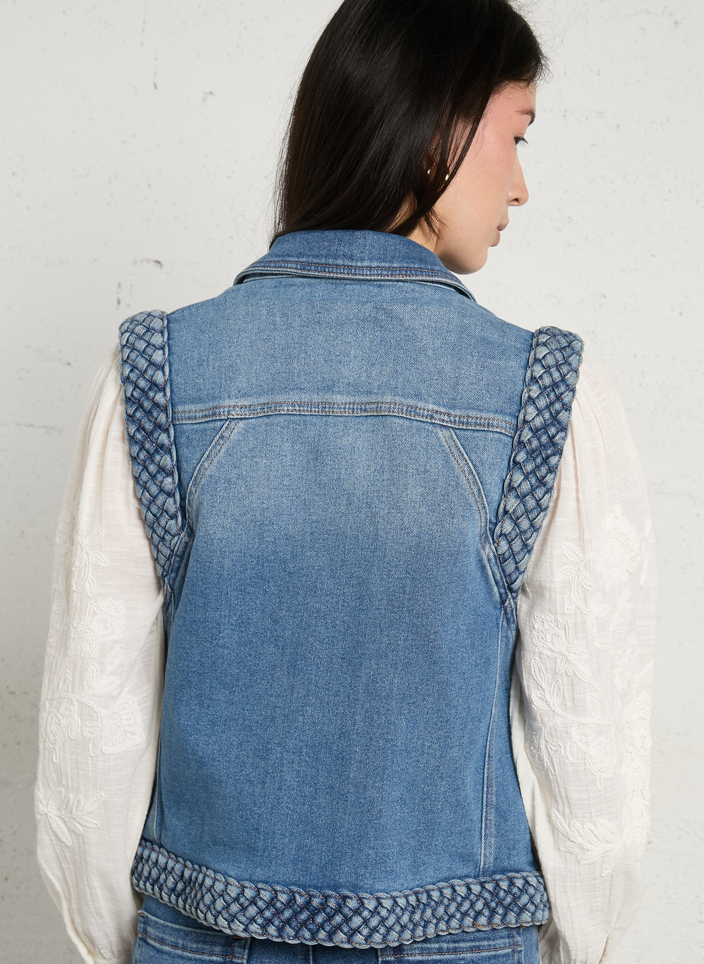Veste col classique en coton mélangé MAISON 123 Bleu