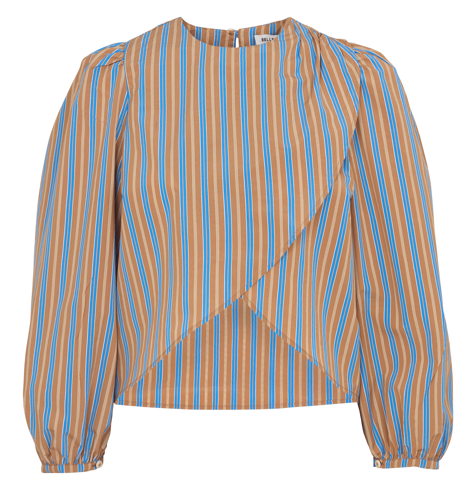 Striped round-neck top BELLEPIECE Brown