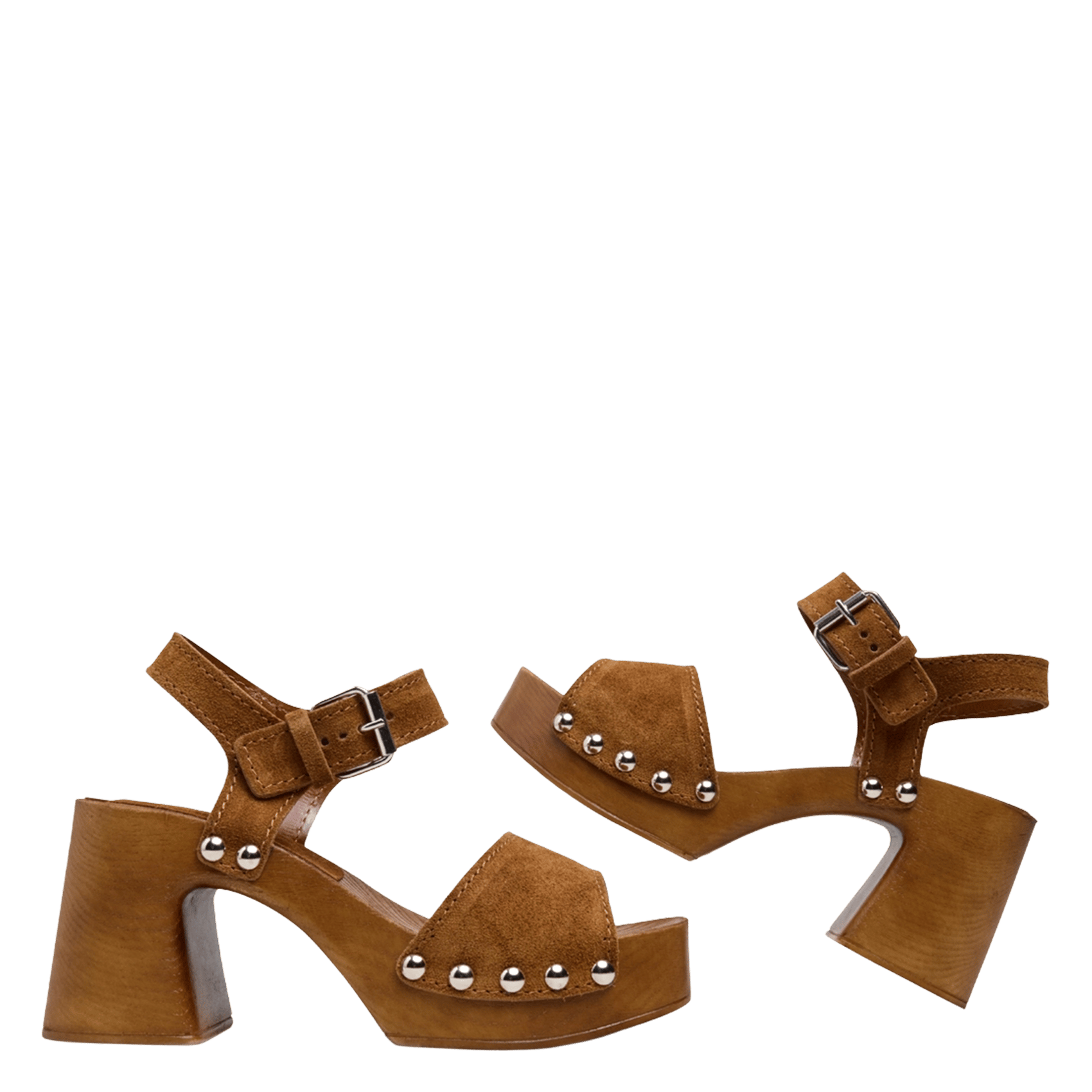 Alice heeled leather sandals JONAK Brown
