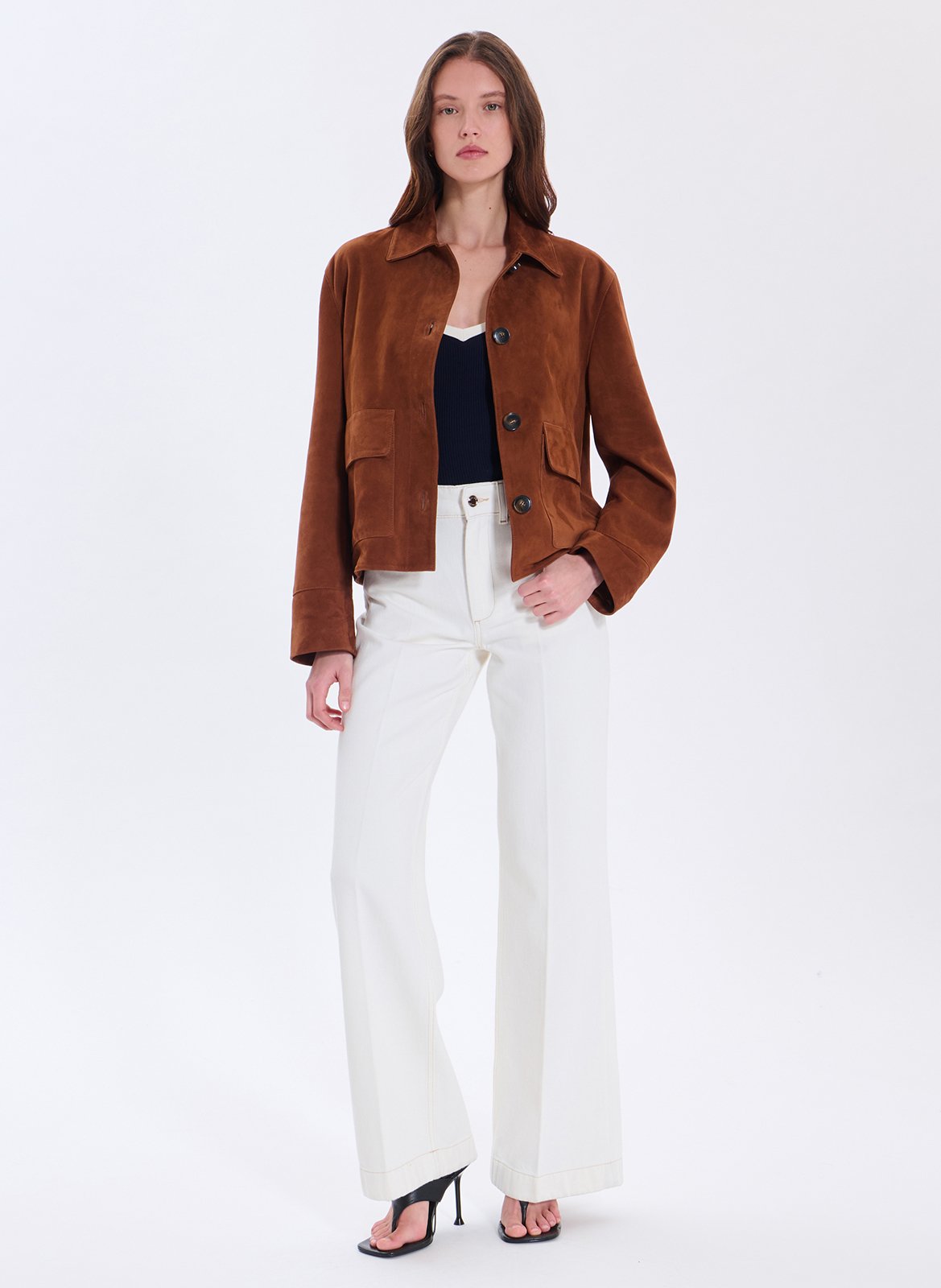Bootcut-Jeans ZAPA Weiss