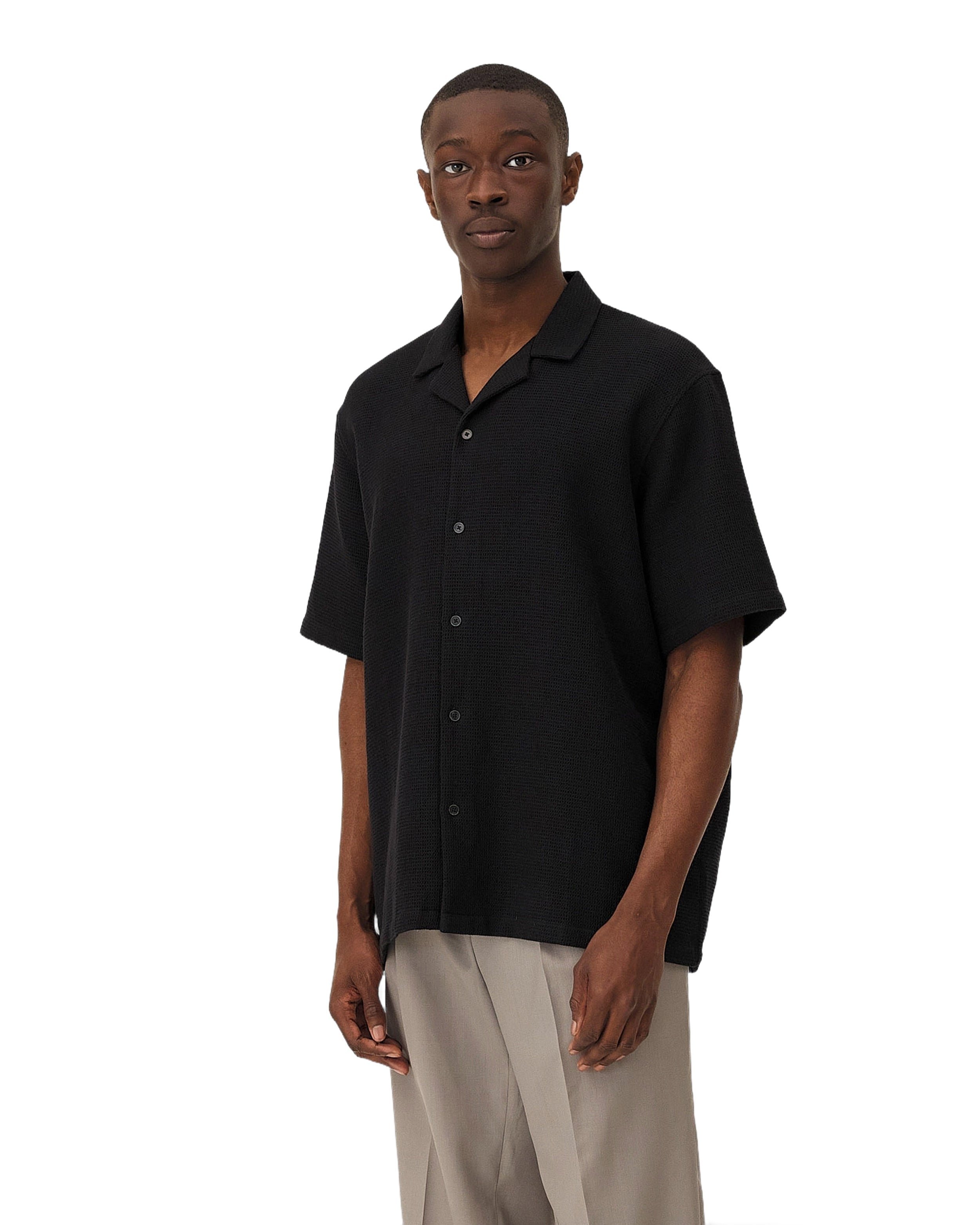 Chemise décontractée orléans black waffle Noyoco Noir