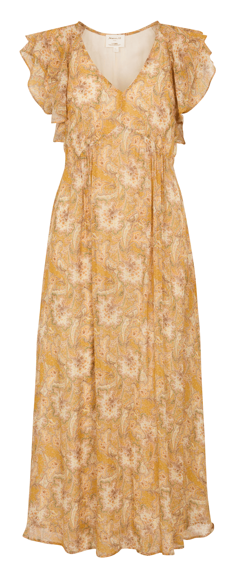 Robe longue col V imprimée MAISON 123 Doré
