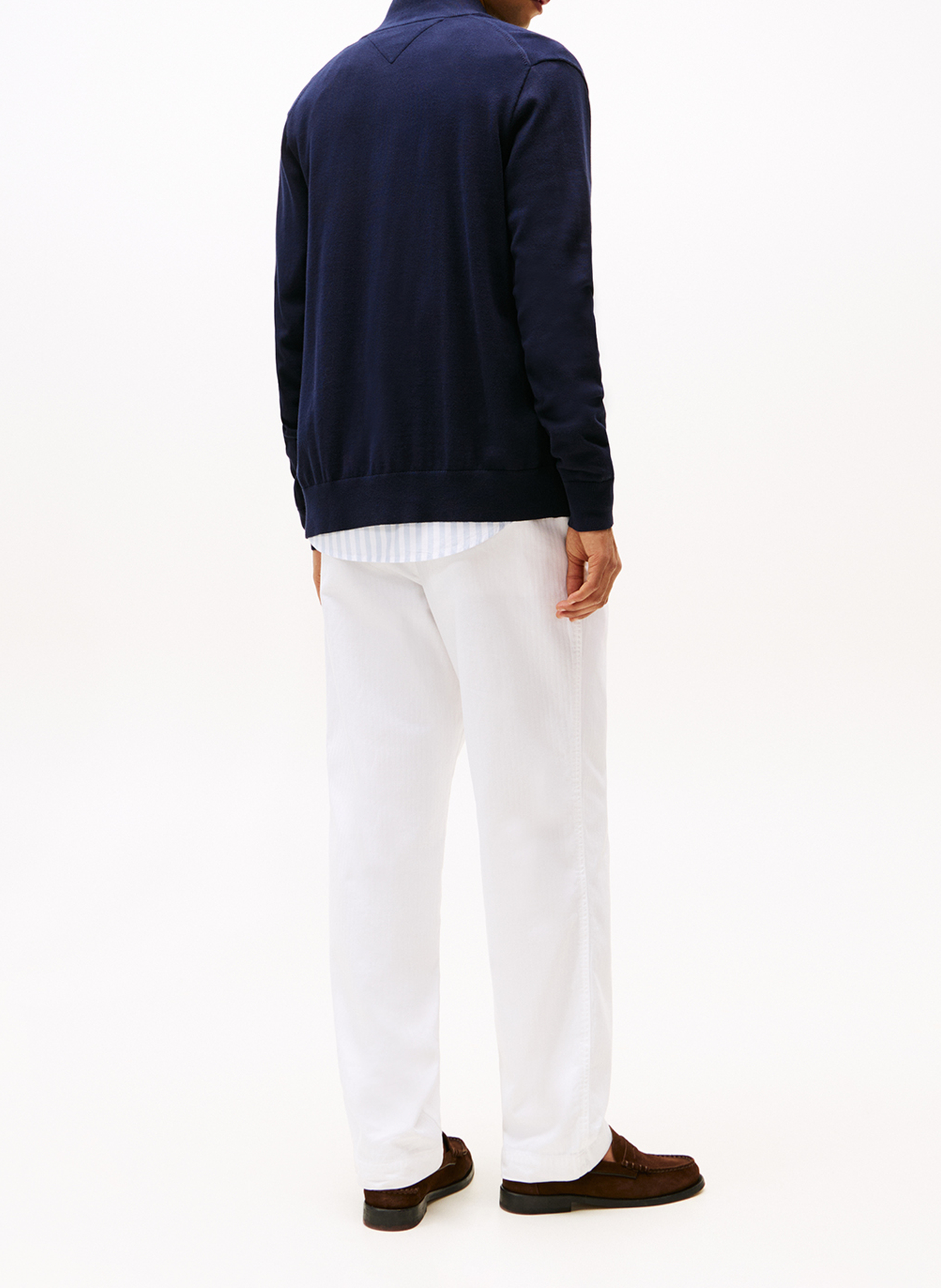 Sleeveless denim shirt with classic collar TOMMY HILFIGER Blue