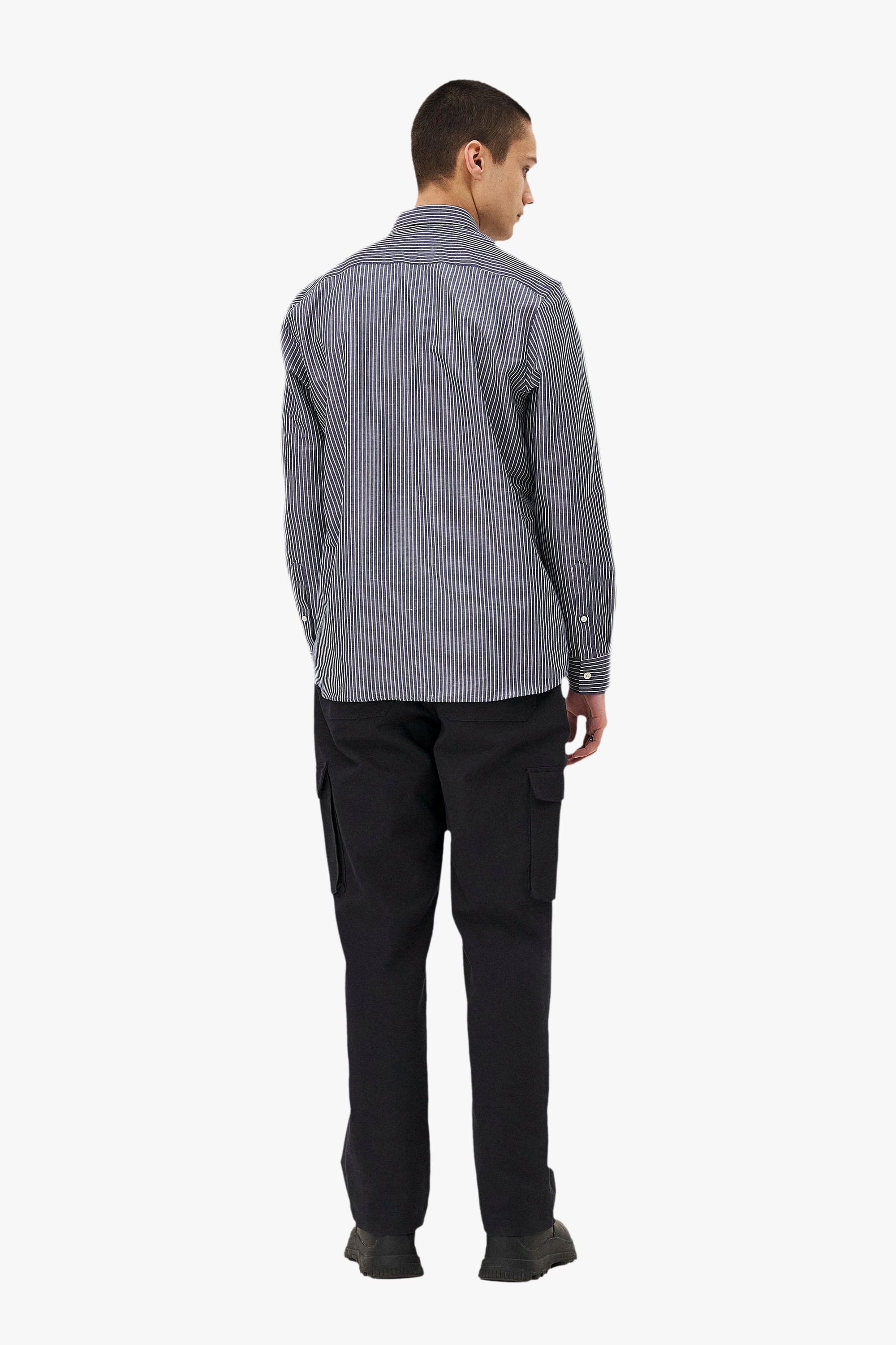 Striped Curtis Shirt | Blue Noyoco Men