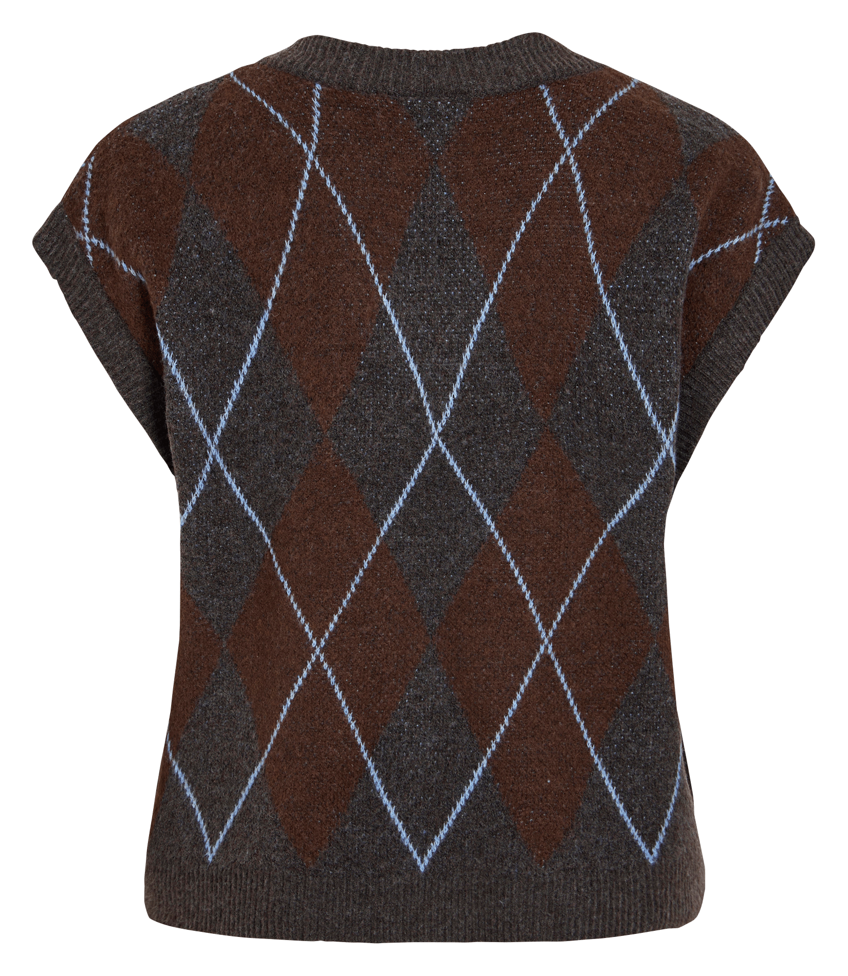 Pull droit col V à motifs VILA Gris