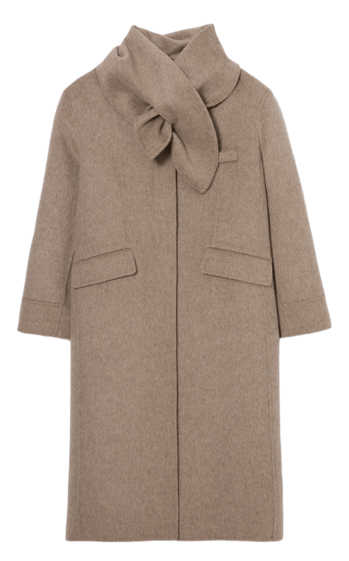 Rechte jas van wolmix CLAUDIE PIERLOT Beige