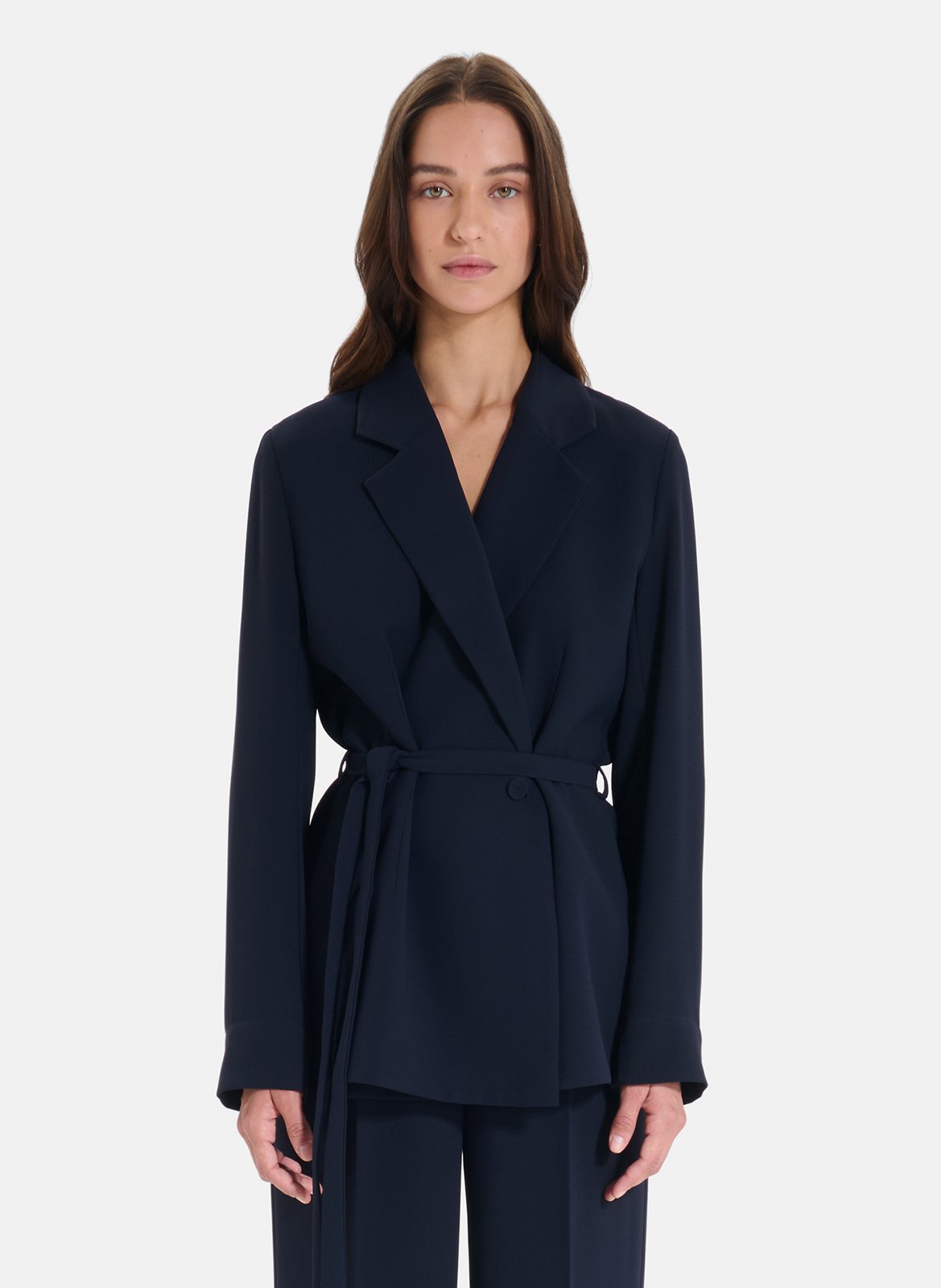 Tailored blazer with belt ZAPA Blue