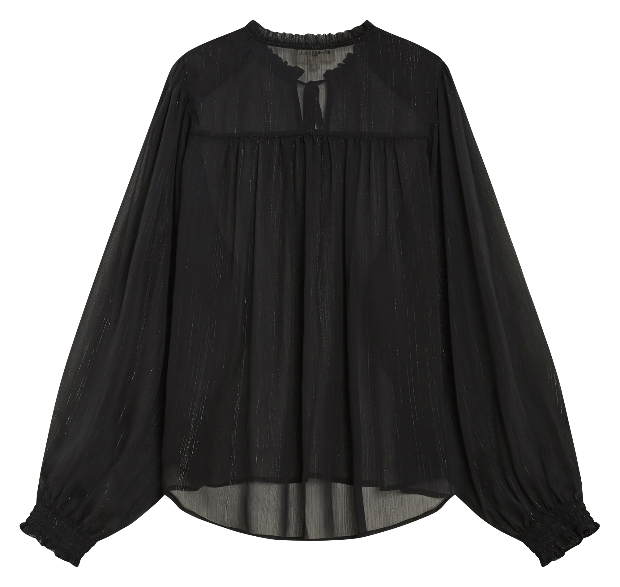 Blouse transparente en mousseline GRACE ET MILA Noir