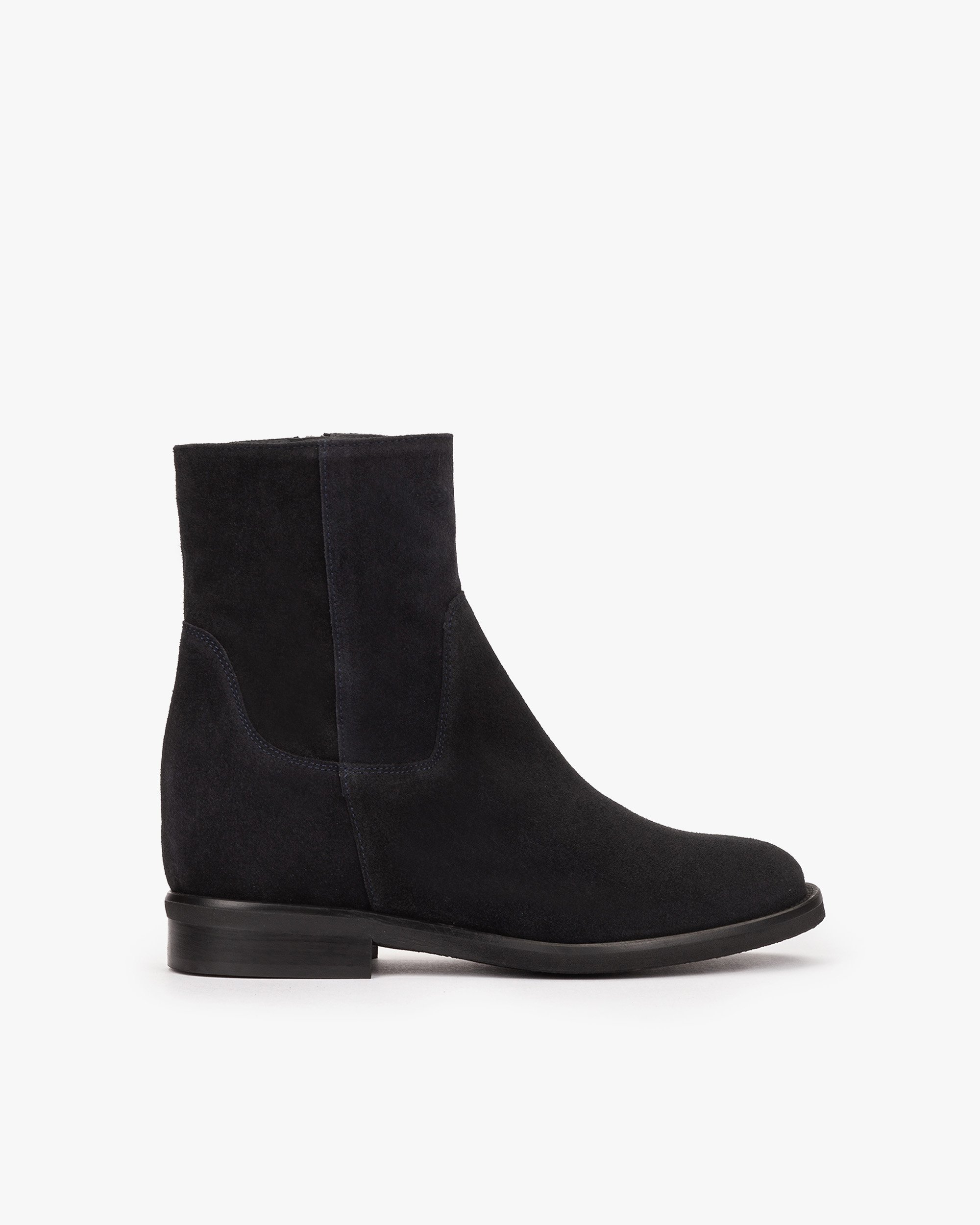 Navy blue suede ankle boots. PEDRO MIRALLES Blue