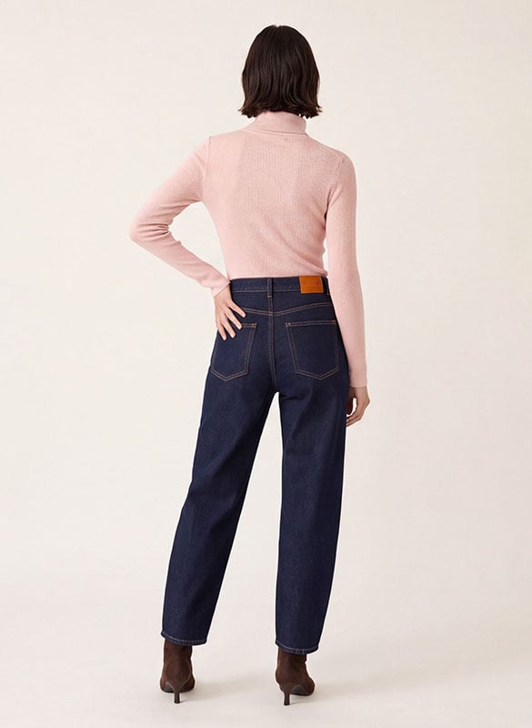 Close-fit wool polo neck sweater | Pink KOOKAI Women