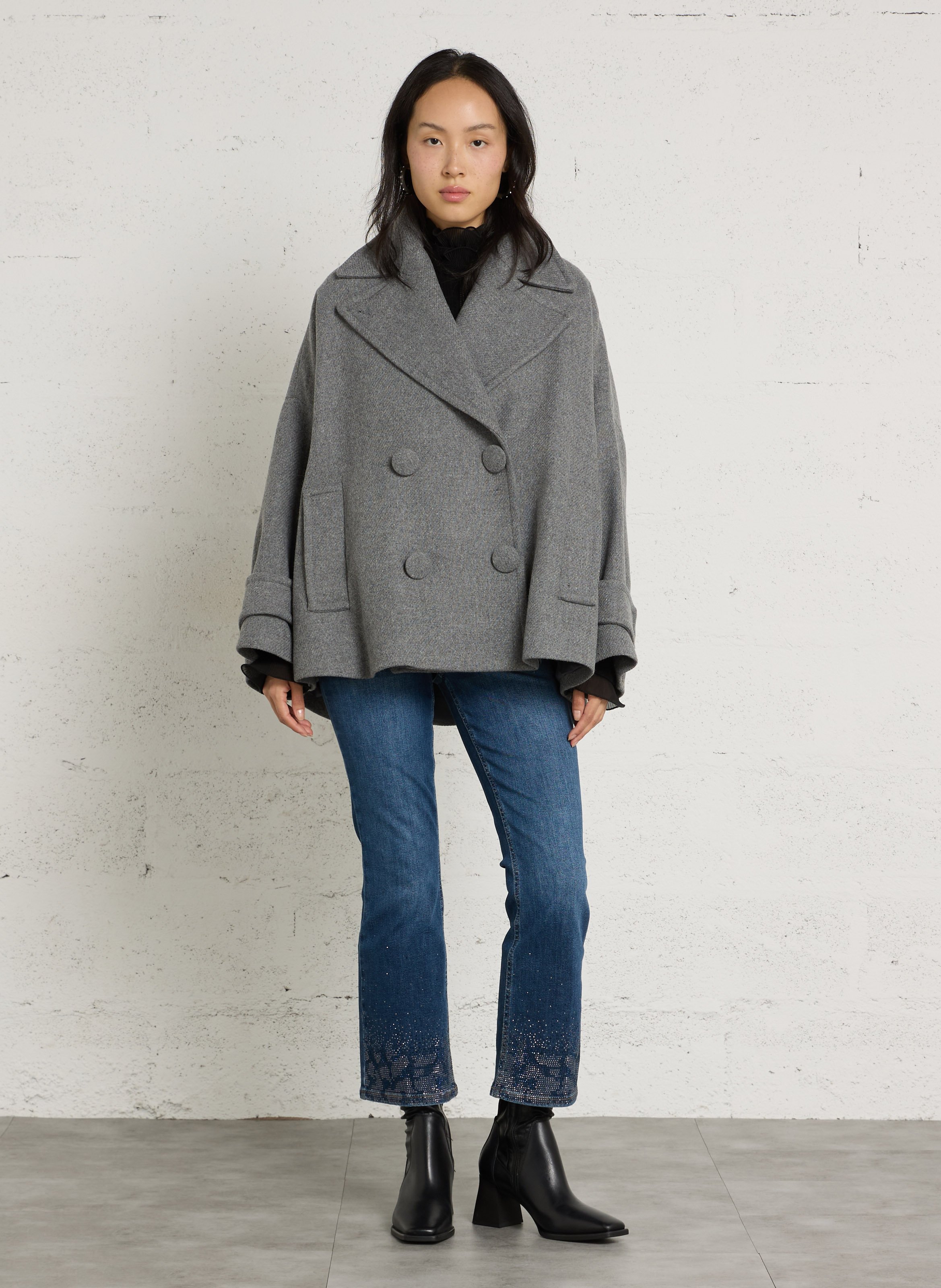 Eng anliegender Wollpullover LIU JO Schwarz