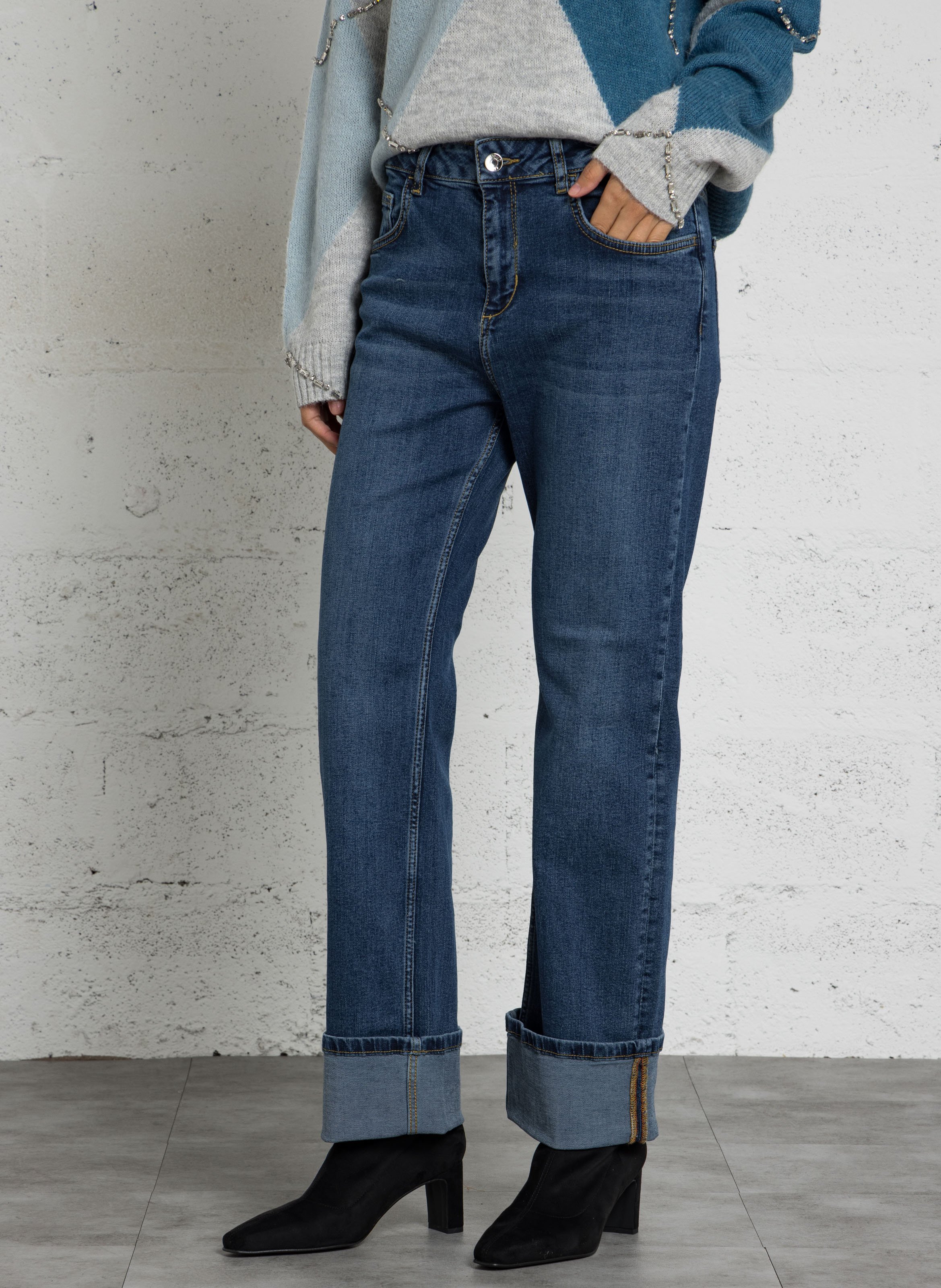 Straight Cut Jeans aus Baumwoll-Mix LIU JO Blau