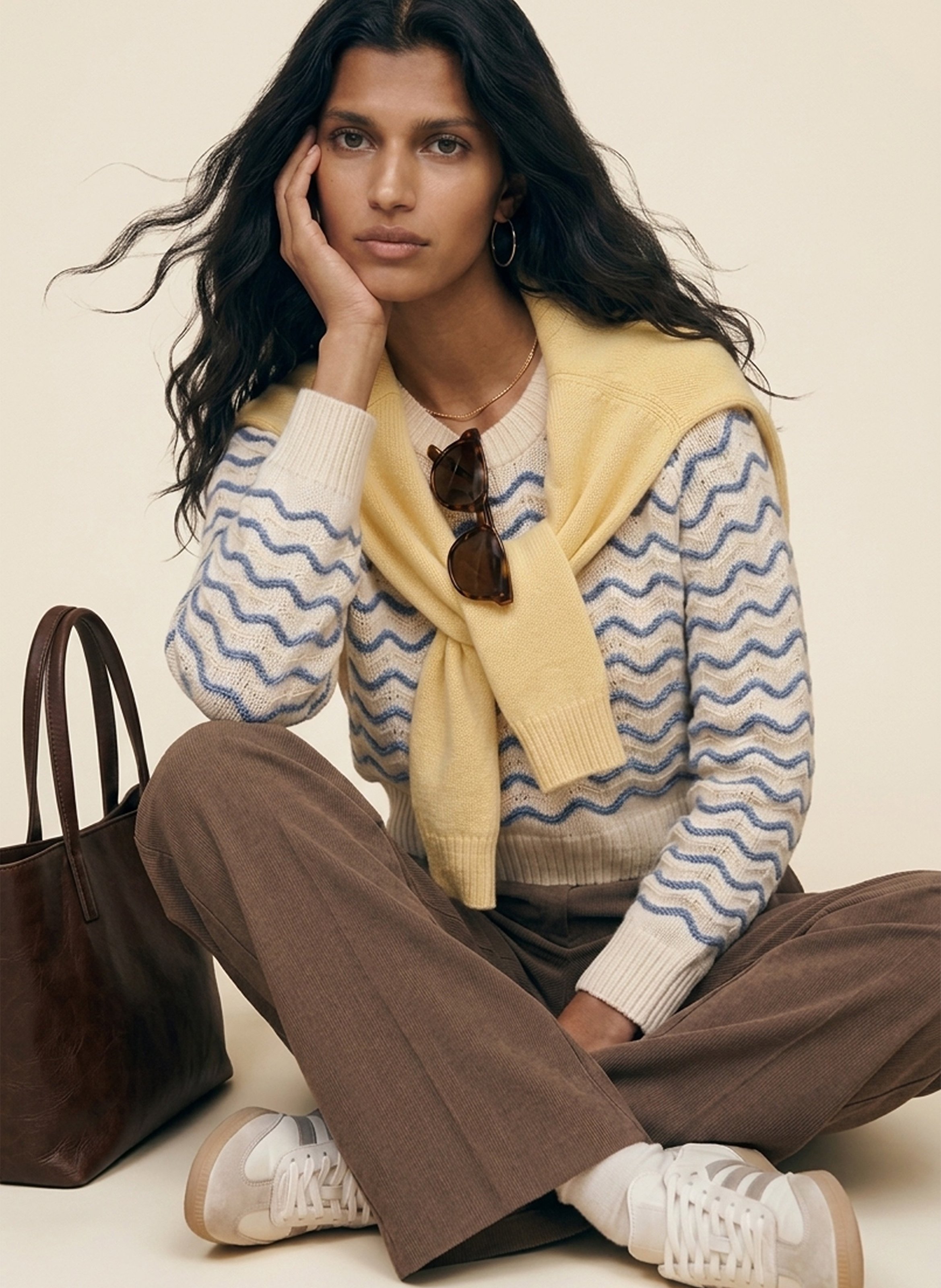 Straight-fit openwork graphic crew-neck top KOOKAI White