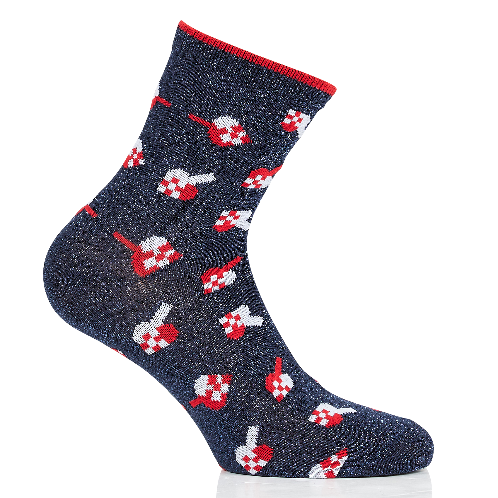 Pack of 4 printed socks PIECES Grey