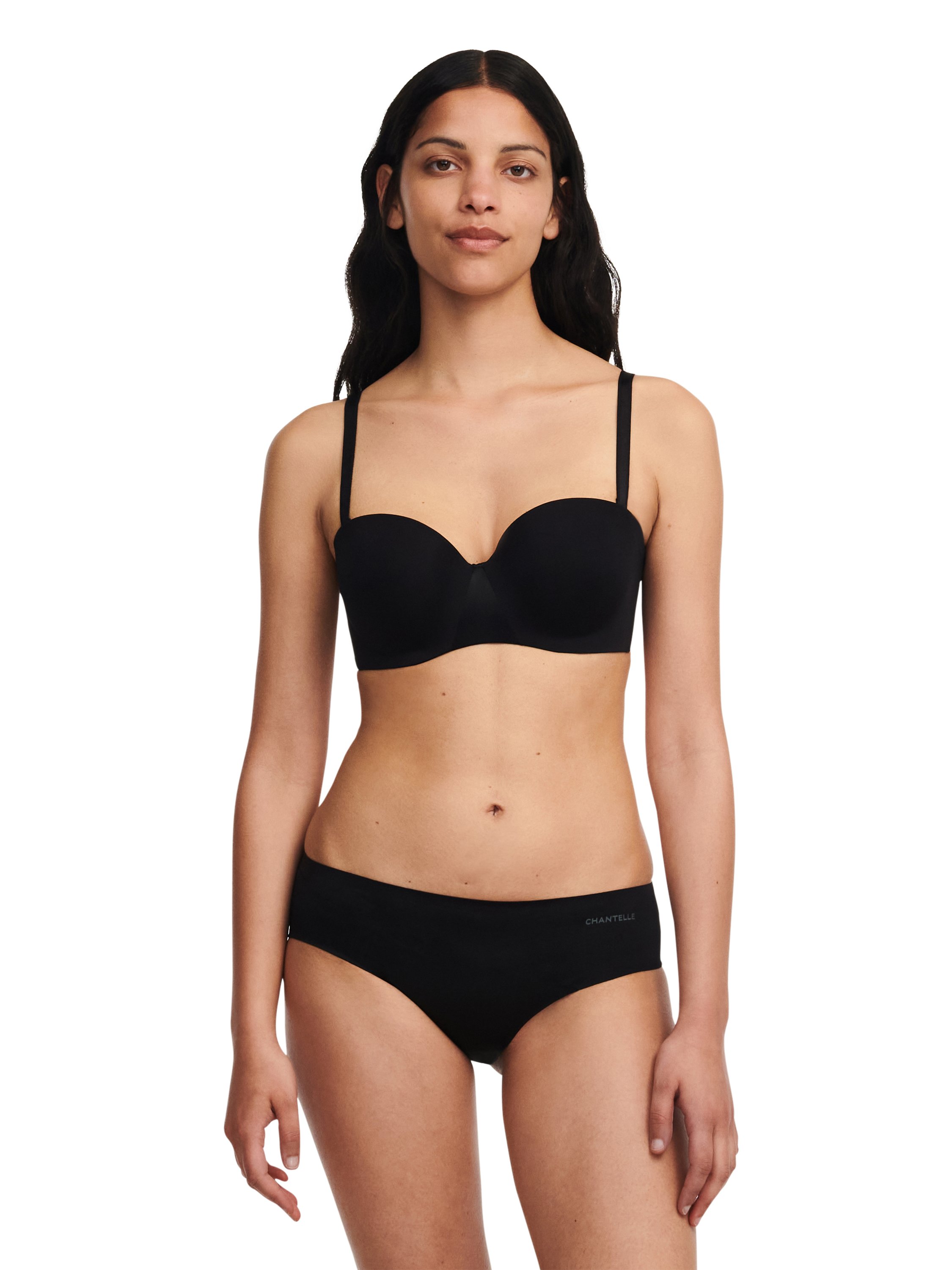 Bandeau bra with cups and removable straps CHANTELLE Black
