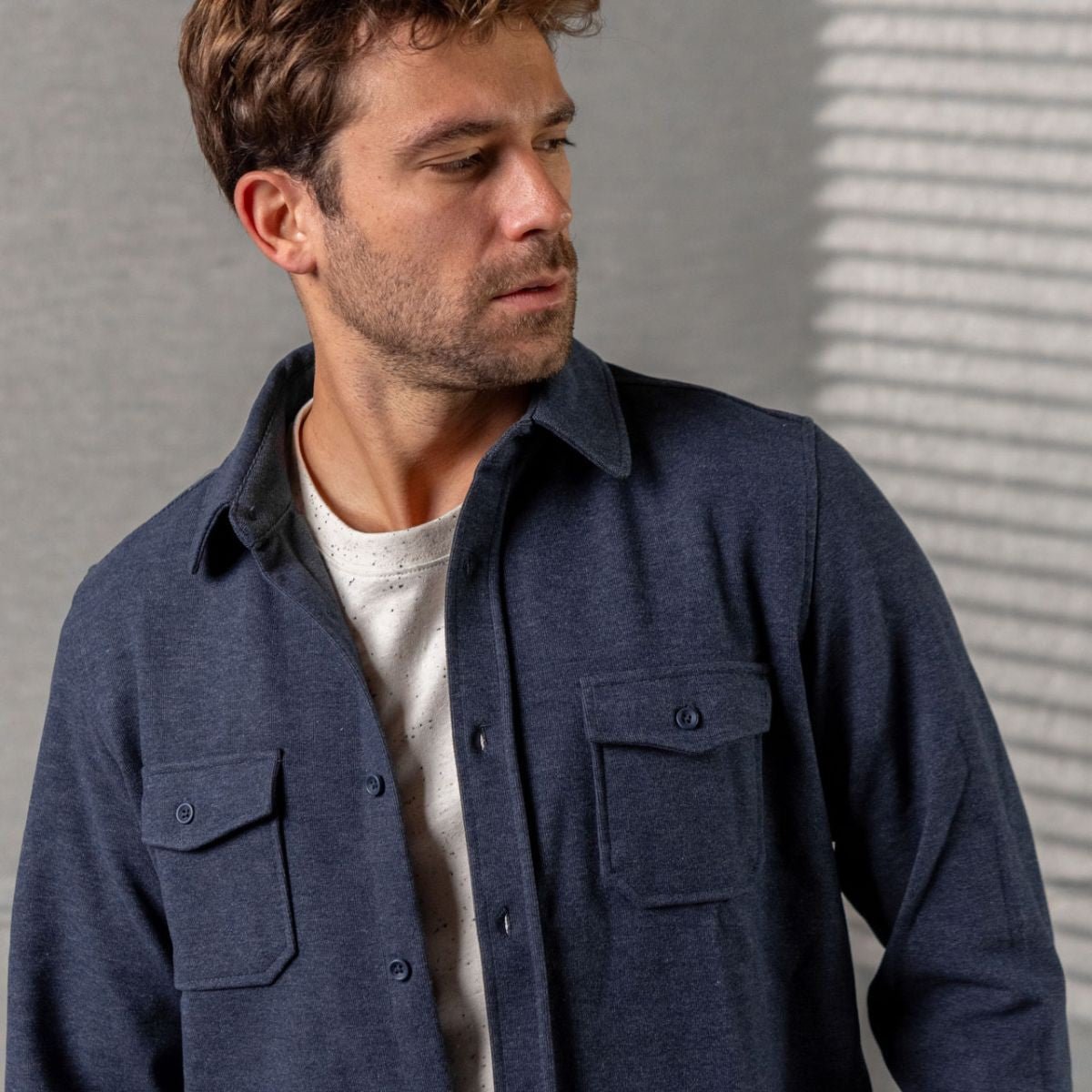 Recycled polyester overshirt BILLYBELT Blue