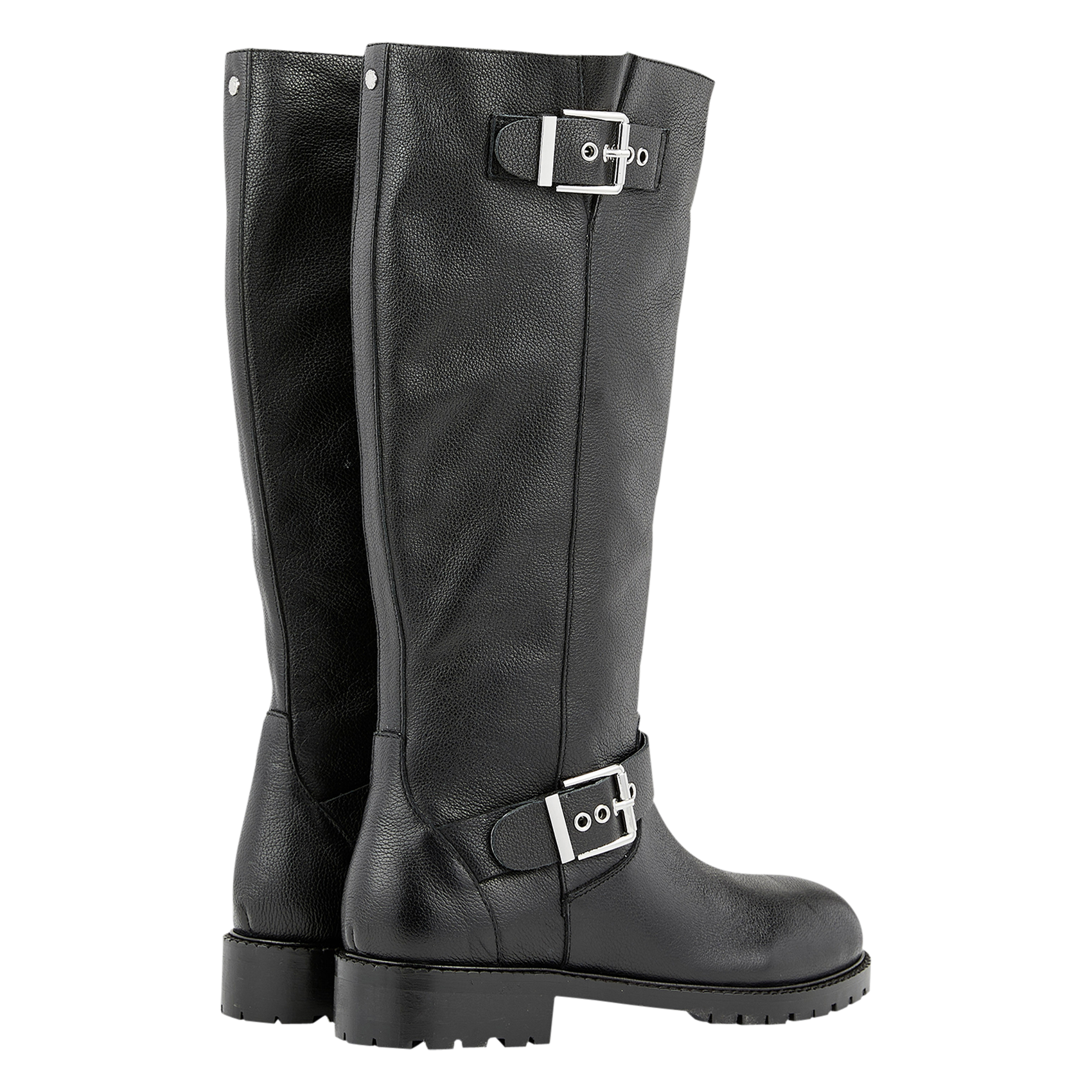 Bottes crantées en cuir COSMOPARIS Noir