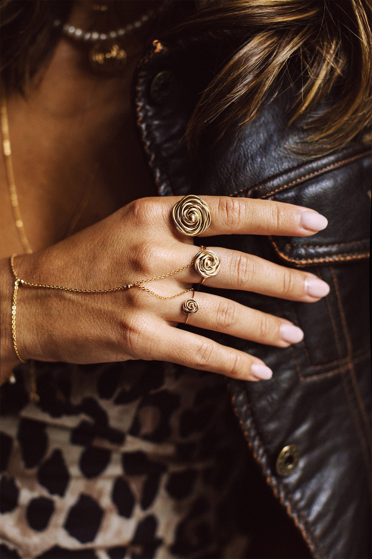 Maxi ring rosa - gold YAY Golden