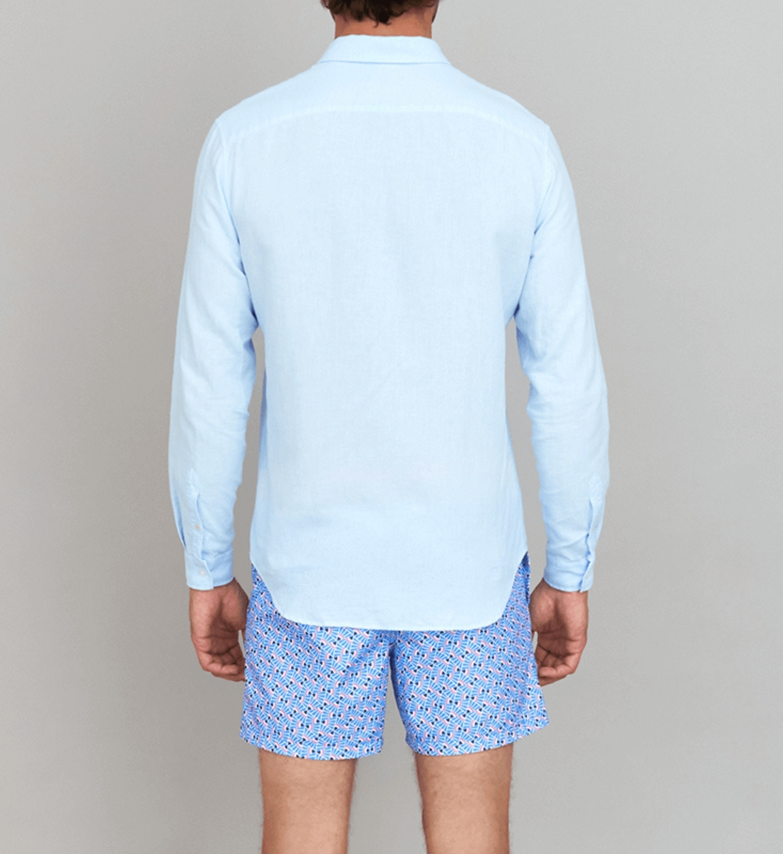 Cotton and linen shirt GILI'S Blue