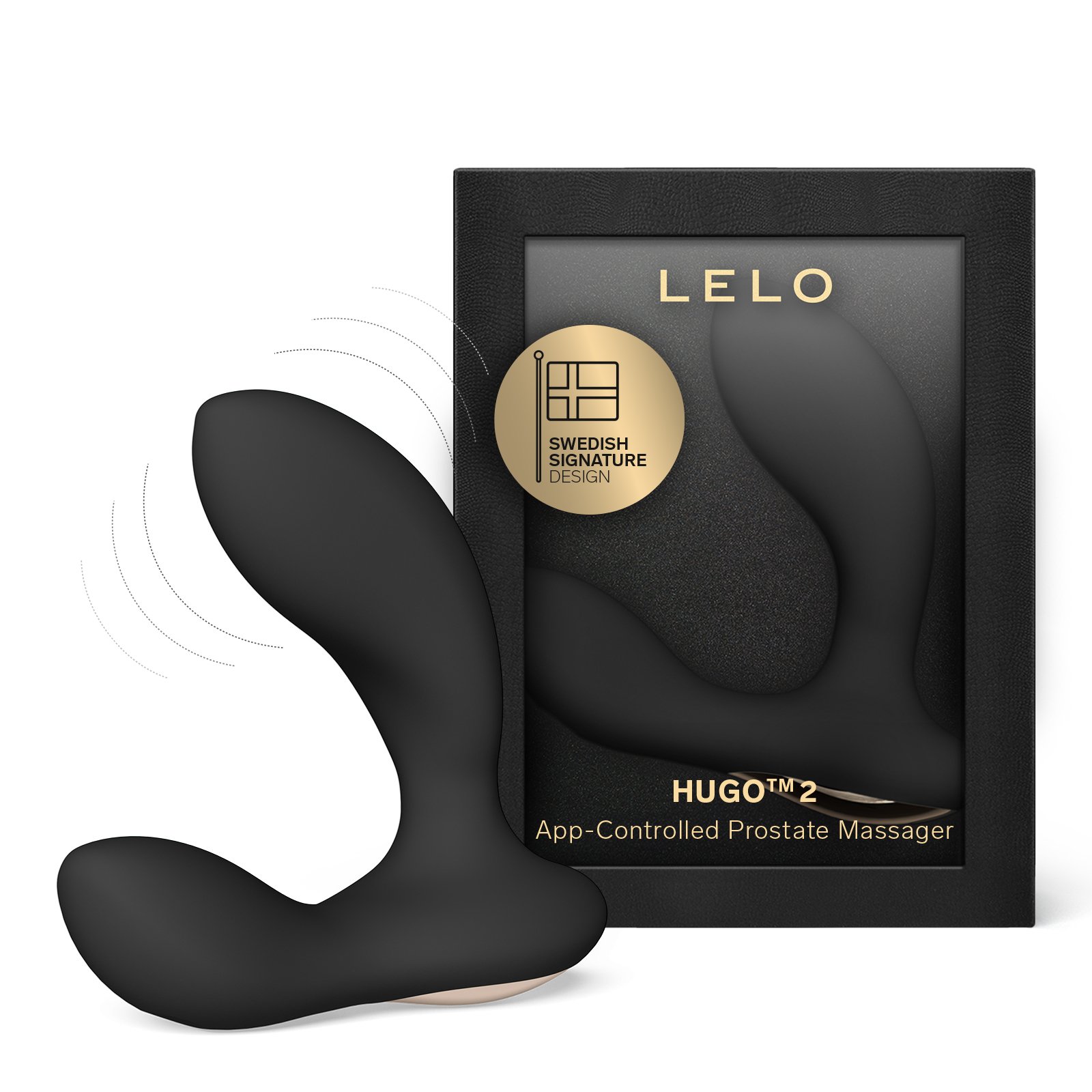 Men's masturbator with app via bluetooth, Lelo Hugo 2 LELO Black