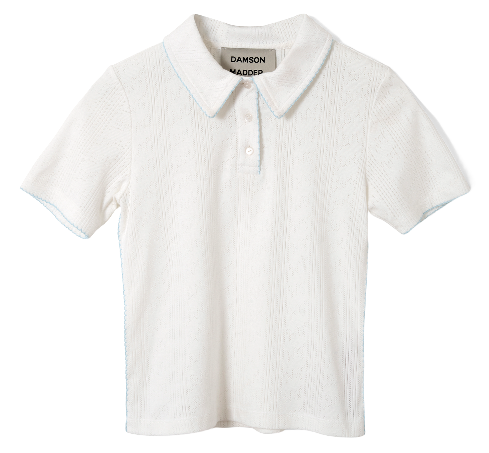 Short-sleeved perforated polo DAMSON MADDER White