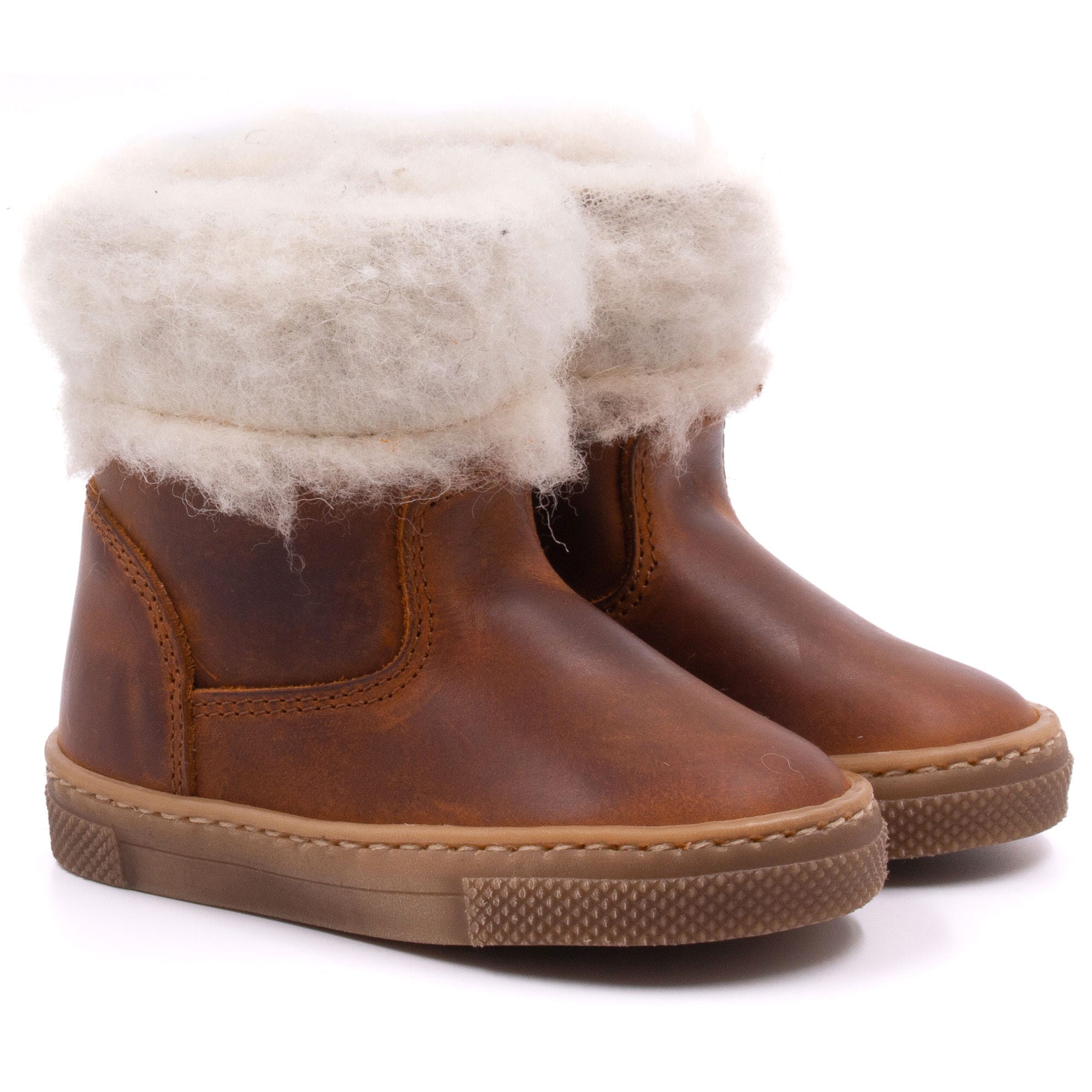 Baby fur-lined boots Boni & Sidonie Brown