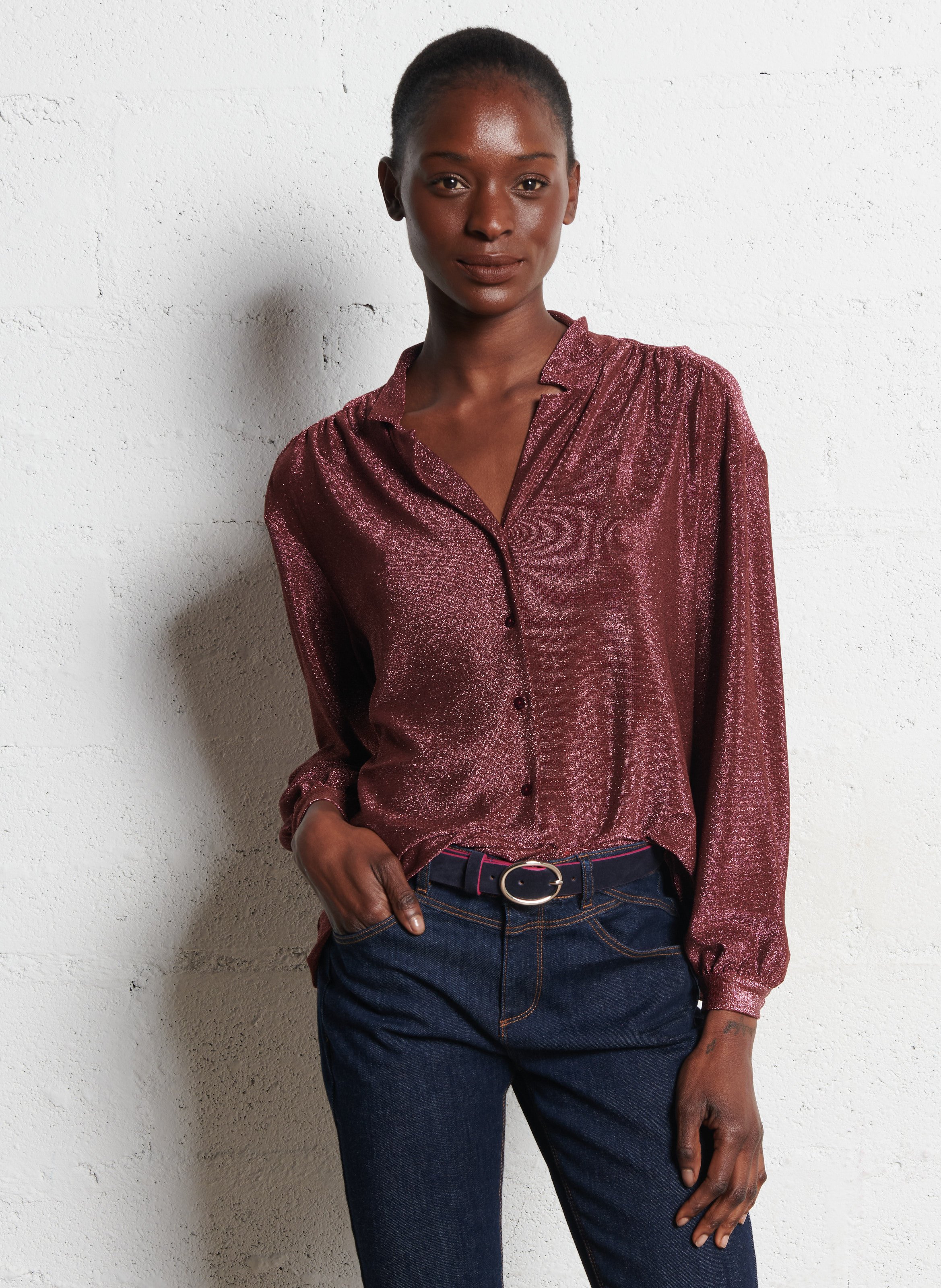 Ceinture en cuir ONE STEP Bleu