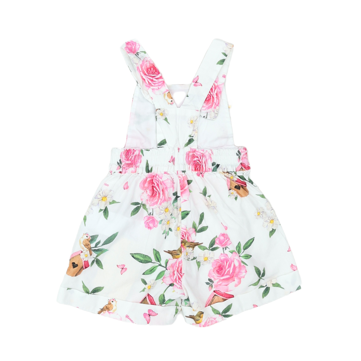 White baby romper - 12 months MONNALISA - Seconde main White