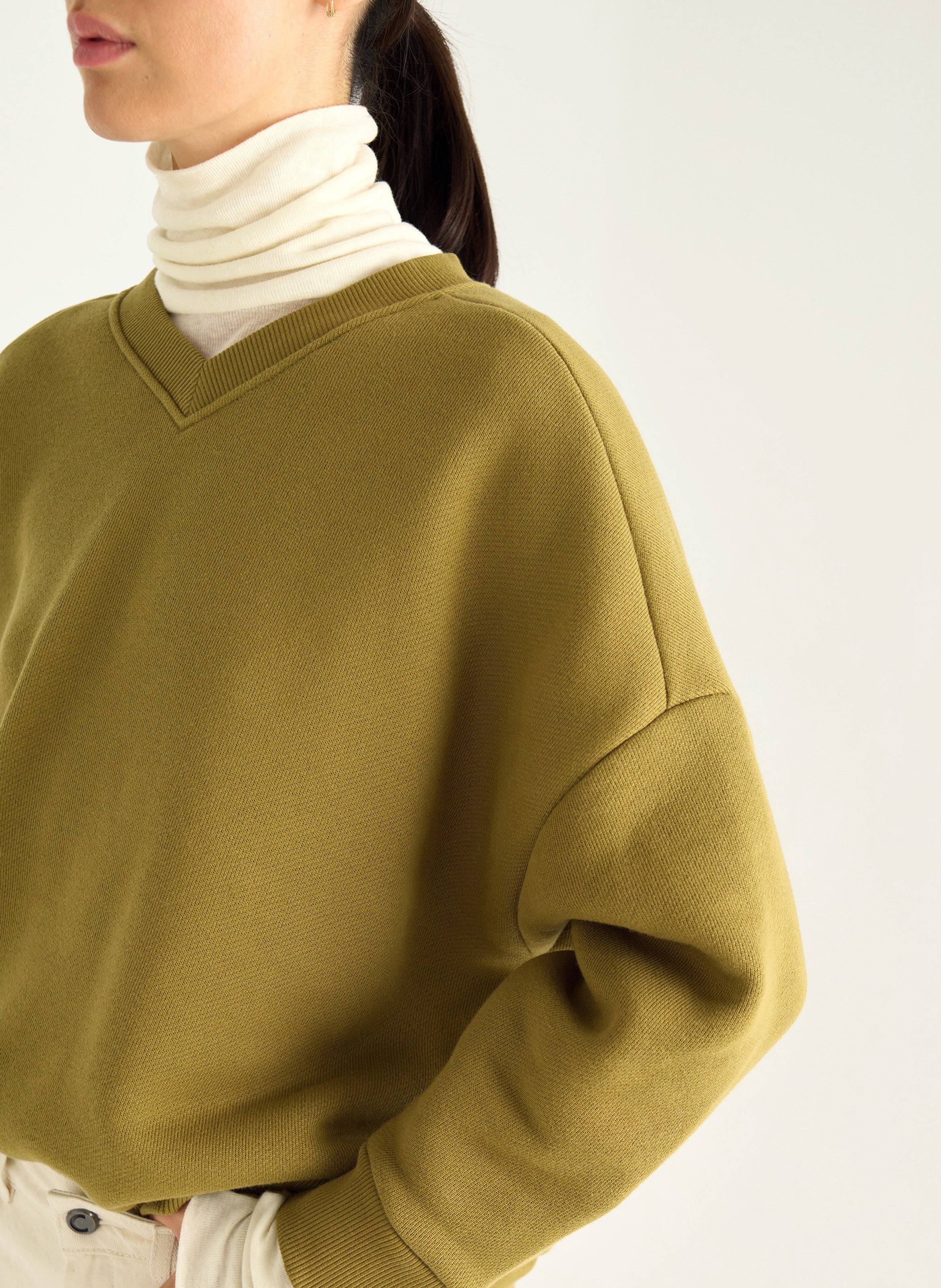 Sweatshirt - V-Ausschnitt ACOTE Grun