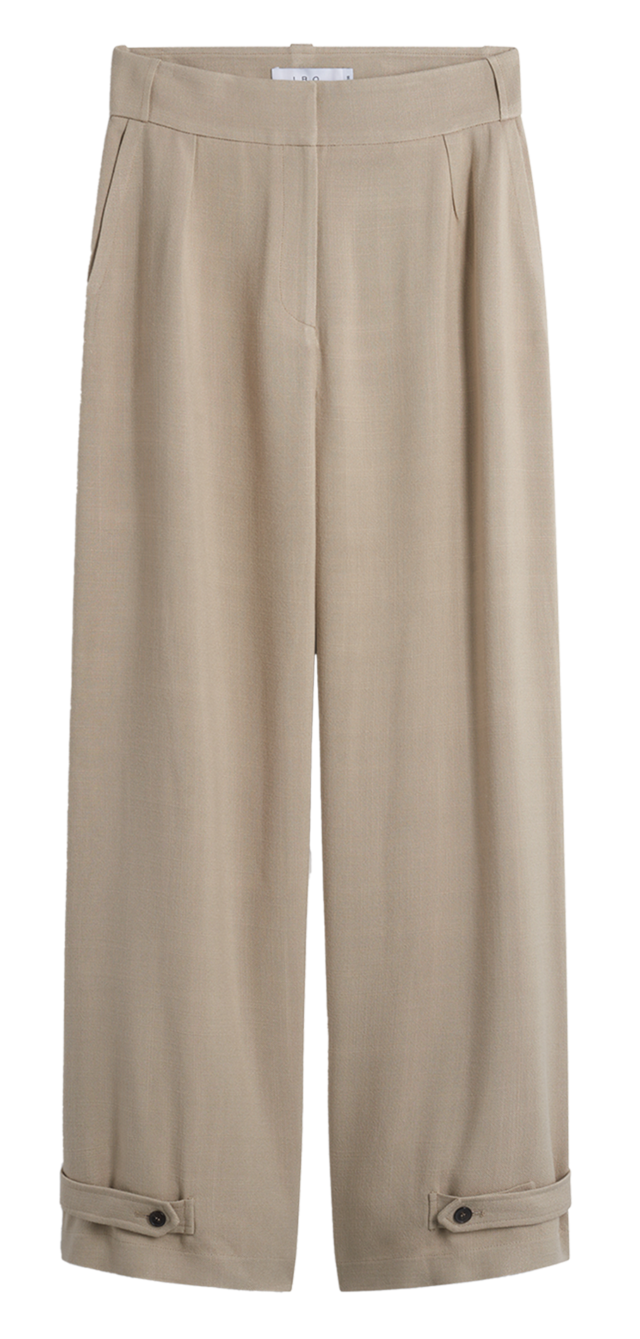Bandplooibroek met hoge taille IRO Beige