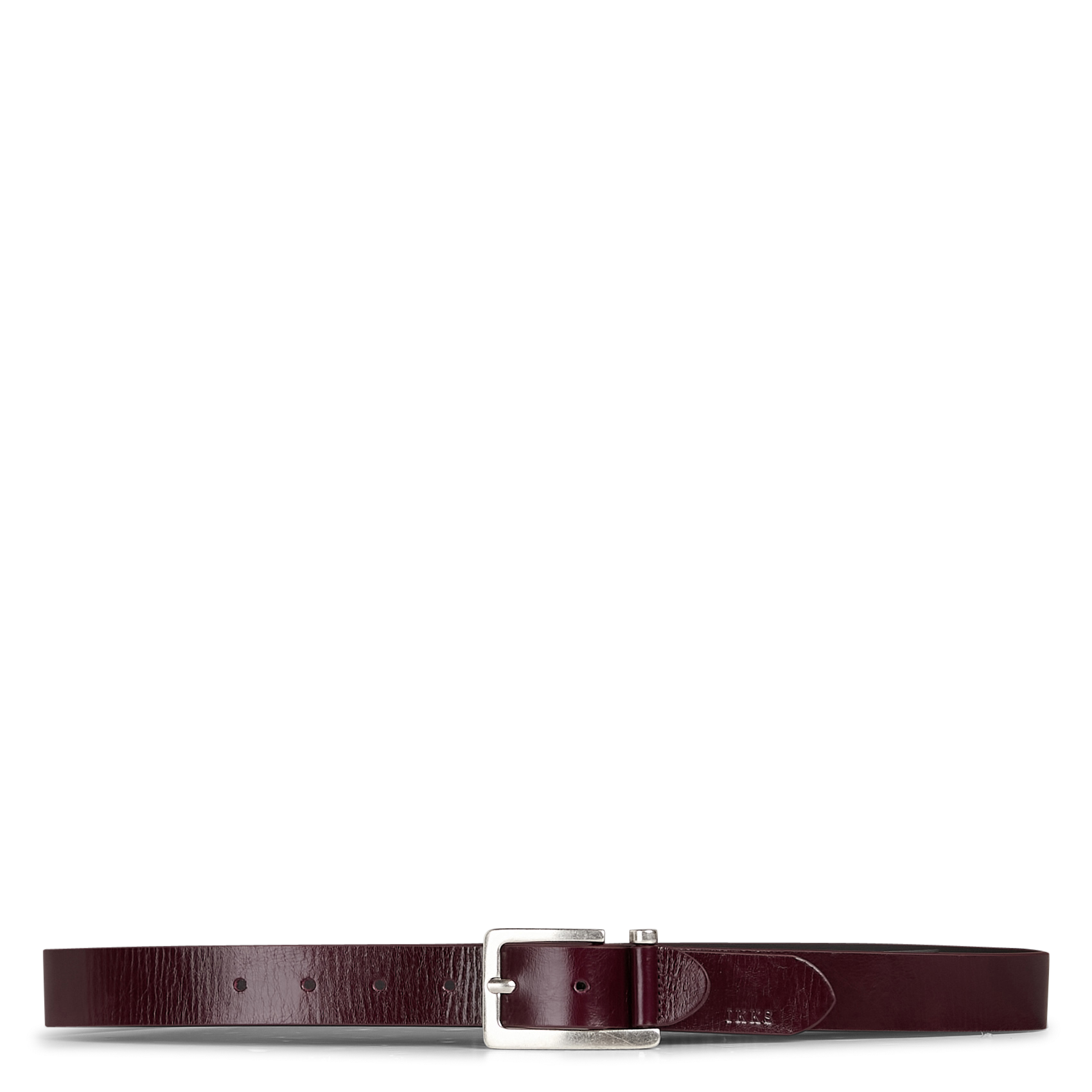 Buckled leather belt IKKS Red