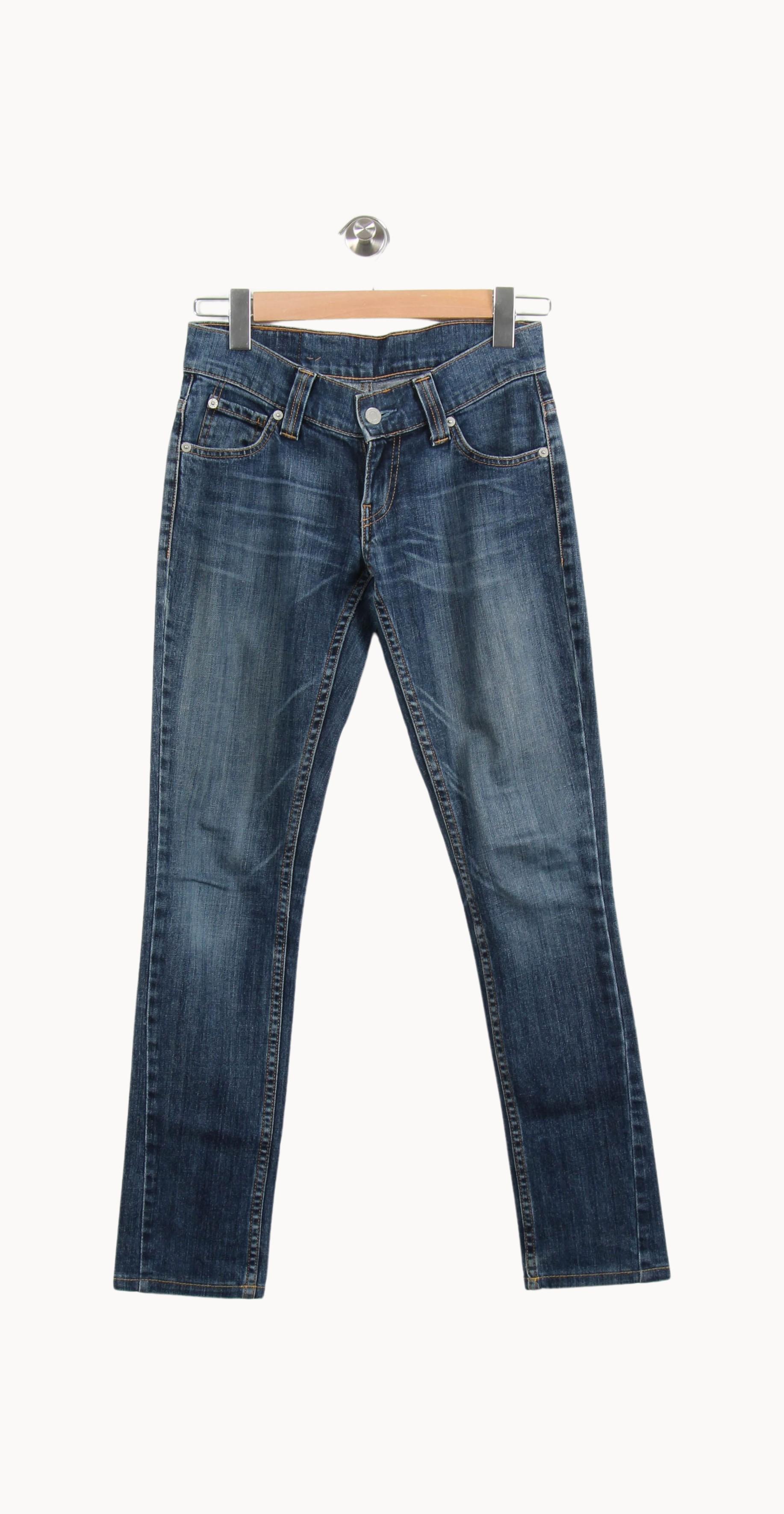 Cropped slim jeans with studs LEVI'S - Seconde main Blue