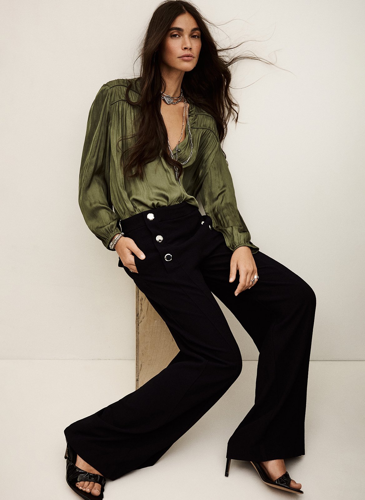 Wide trousers BA&SH Blue