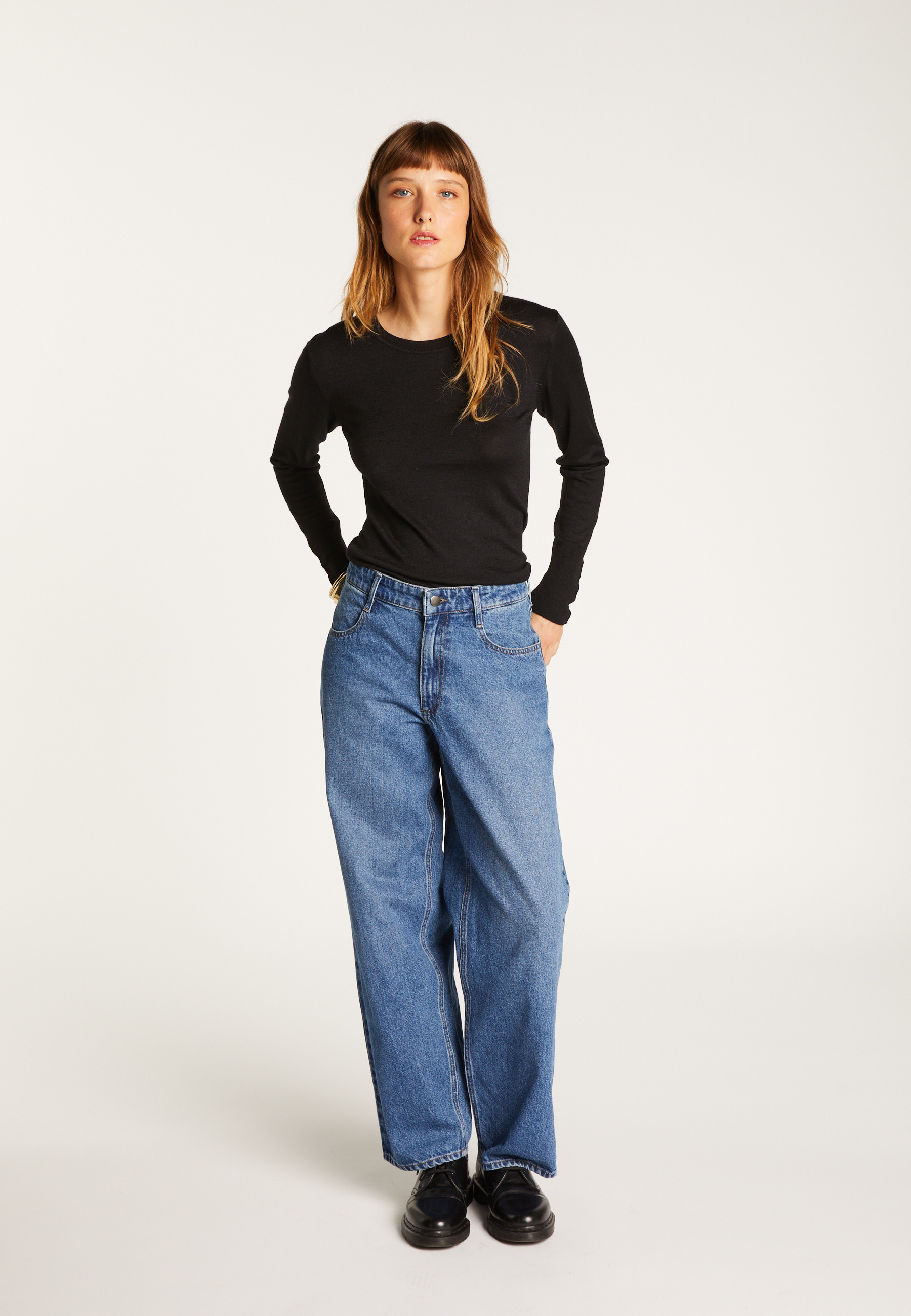 Cashmere silk T-shirt MAISON MONTAGUT Black