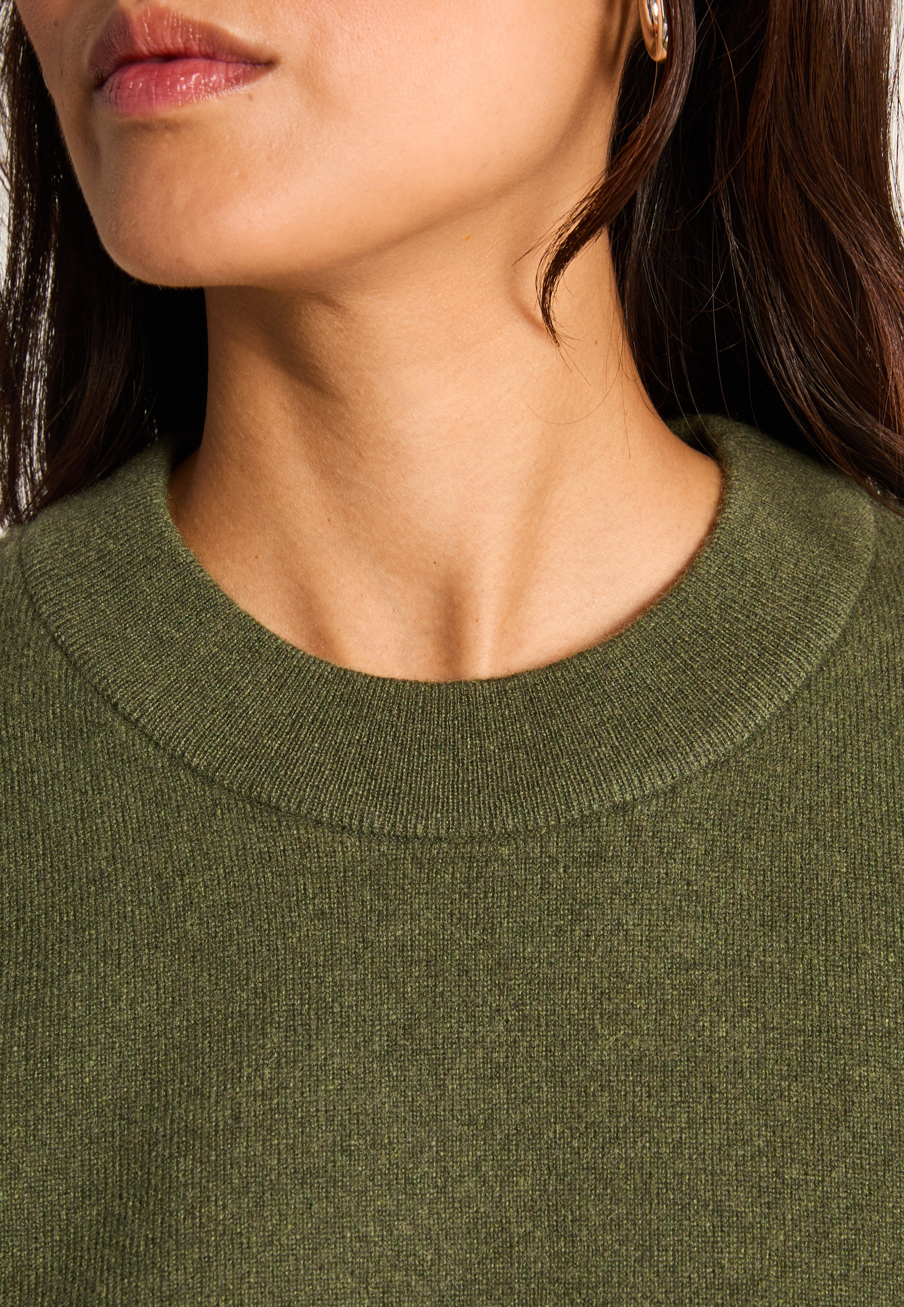 Cashmere T-shirt MAISON MONTAGUT Khaki