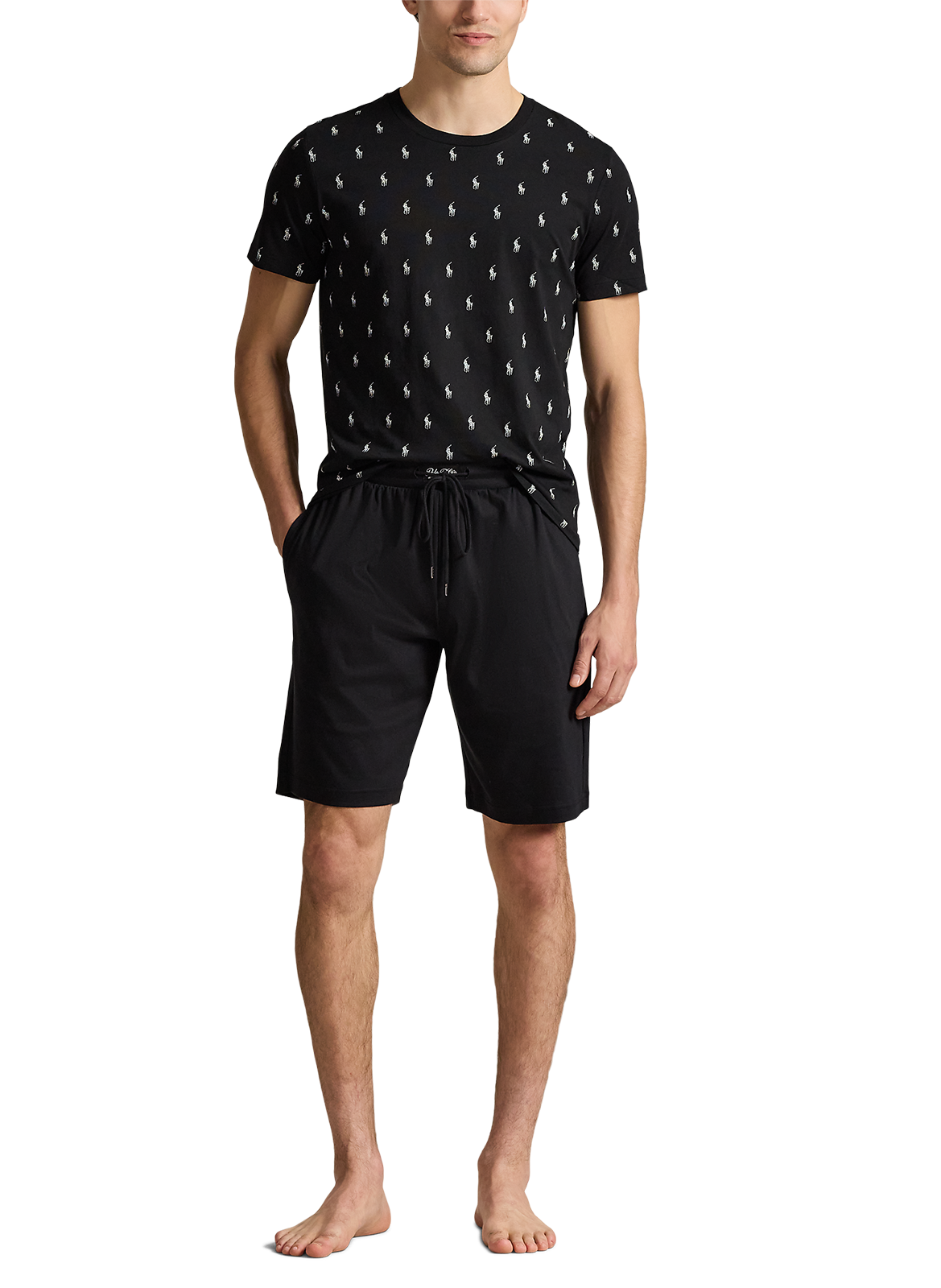 Tee-shirt col rond en coton POLO RALPH LAUREN Noir