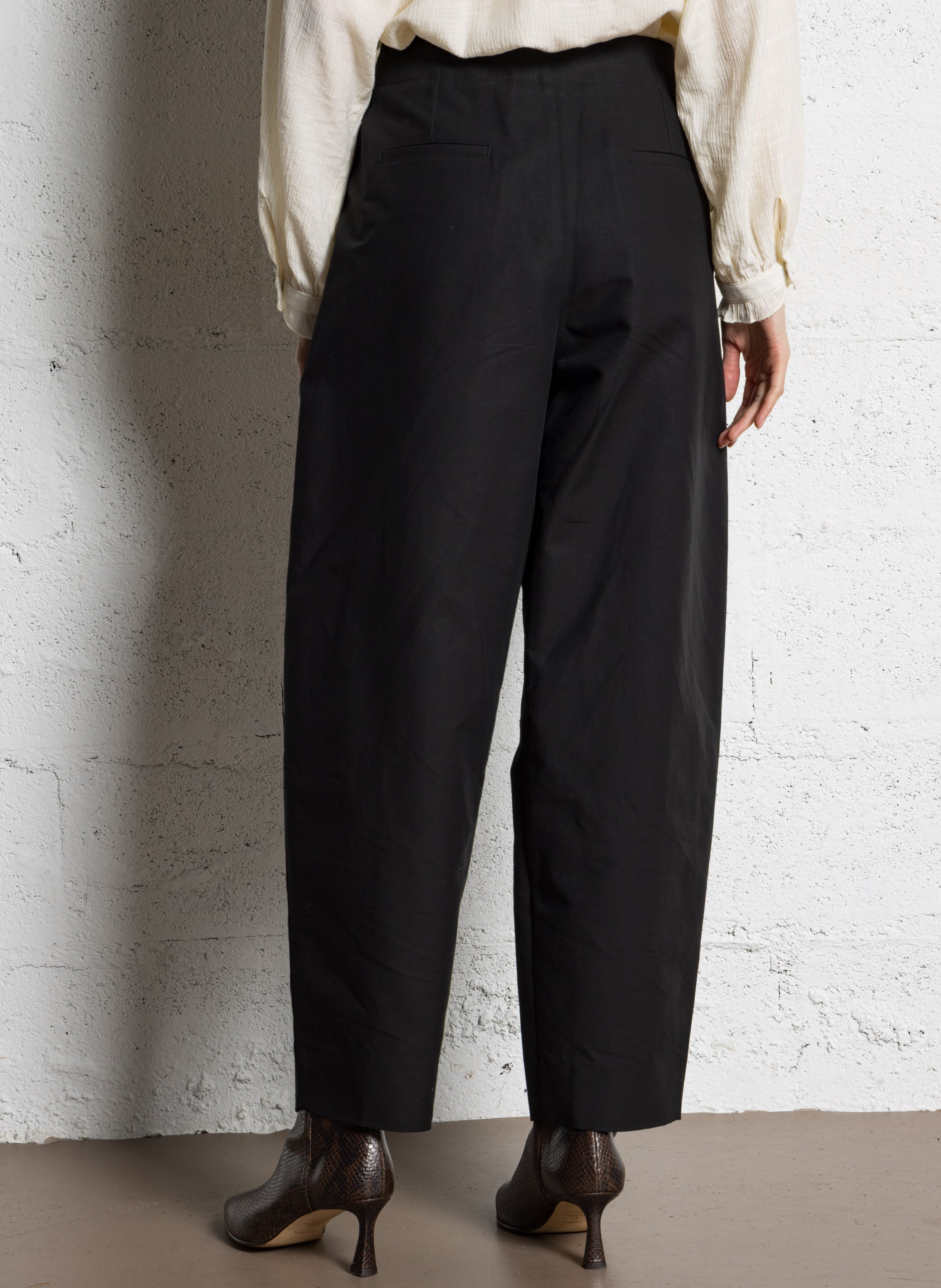 High-rise wide-leg jeans SOEUR Black