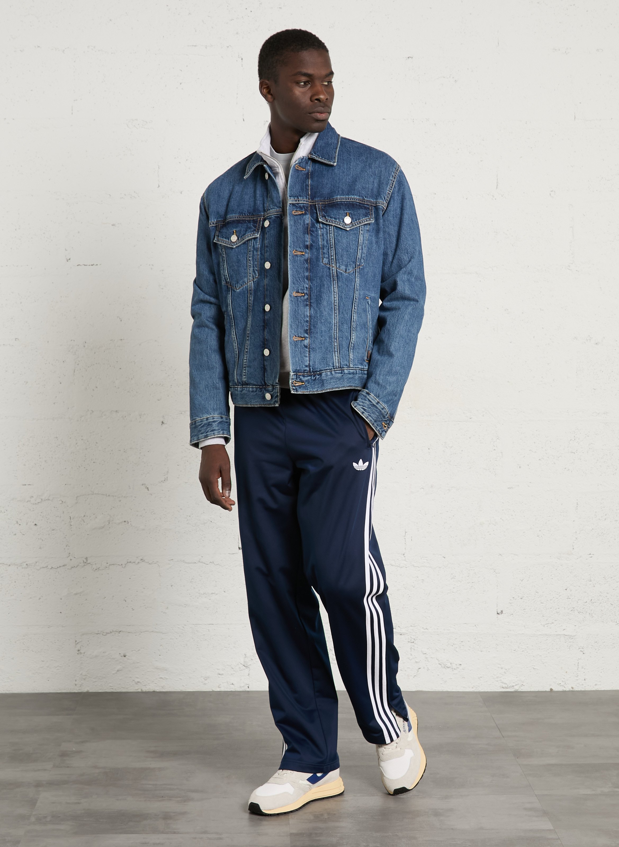 Buttoned straight short denim jacket PEPE JEANS Blue