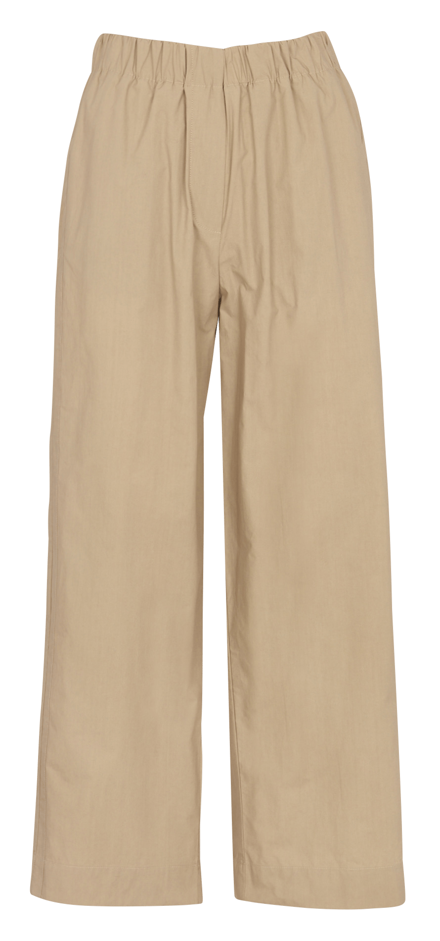 Plain 7/8 straight trousers BELLEPIECE Beige