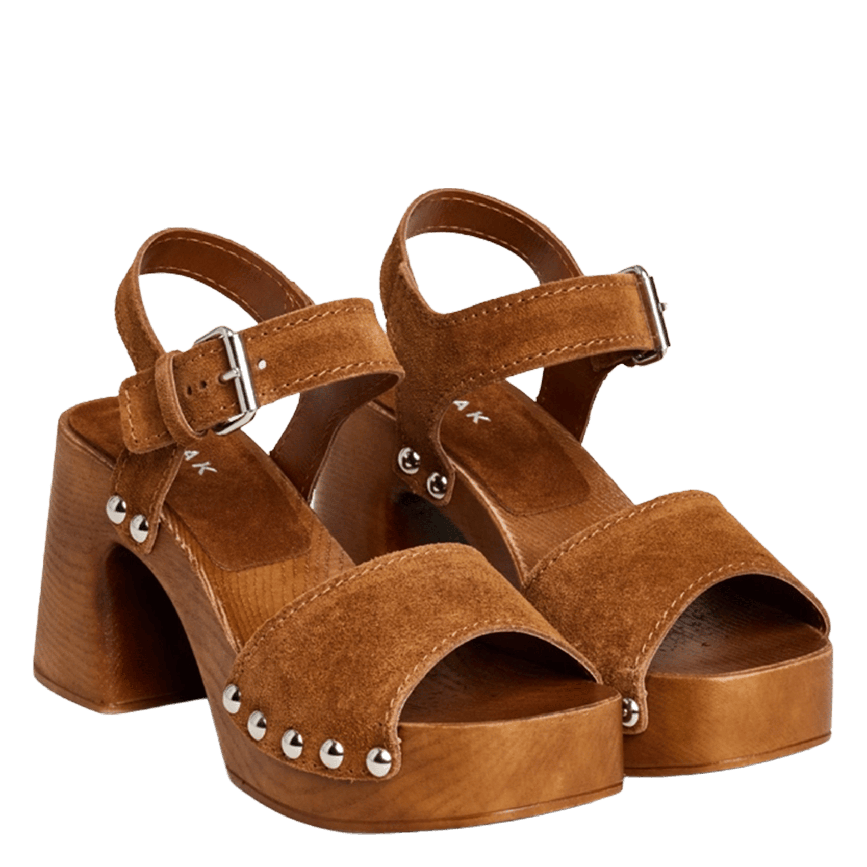 Alice heeled leather sandals JONAK Brown