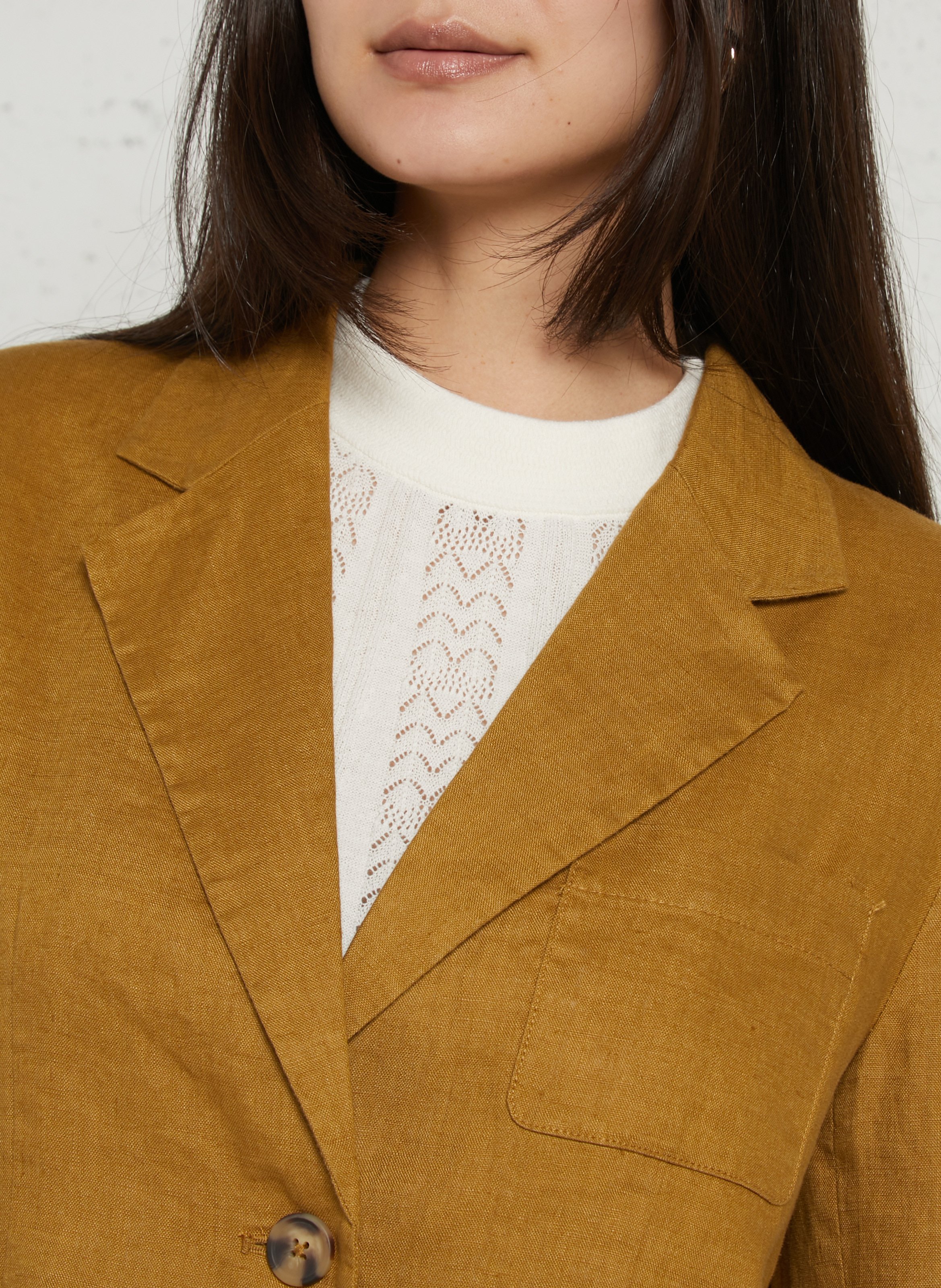 Linen suit jacket JC SOPHIE Brown