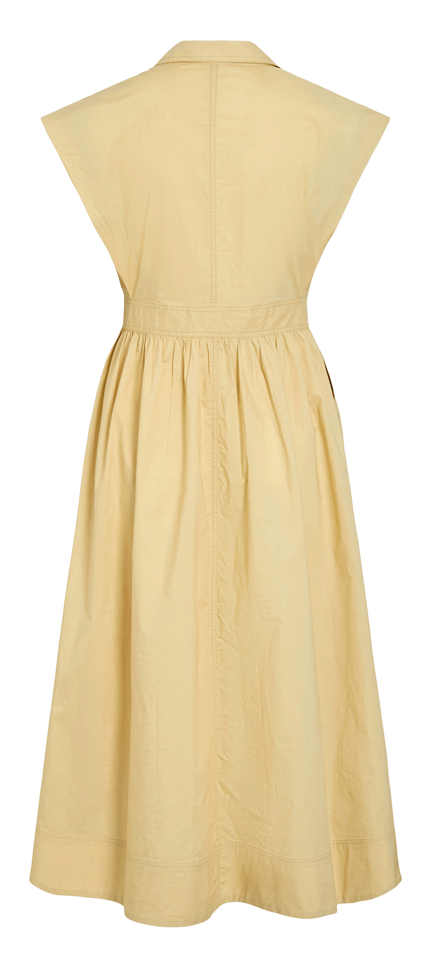 Midikleid aus Bio-Baumwolle mit klassischem Kragen ROUGE EDIT Grun