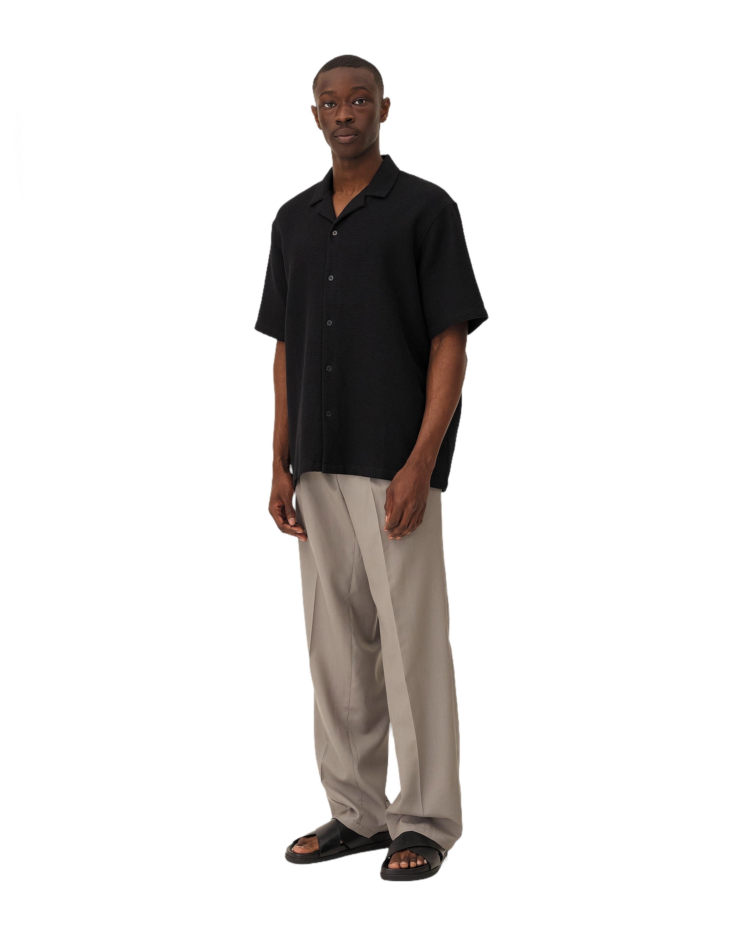 Chemise décontractée orléans black waffle Noyoco Noir